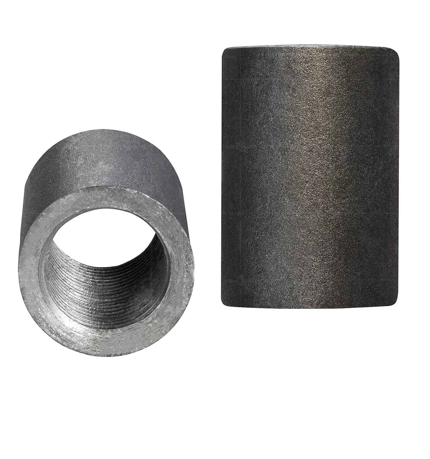 1/2" Black Coated Merchant Steel Straight Coupling