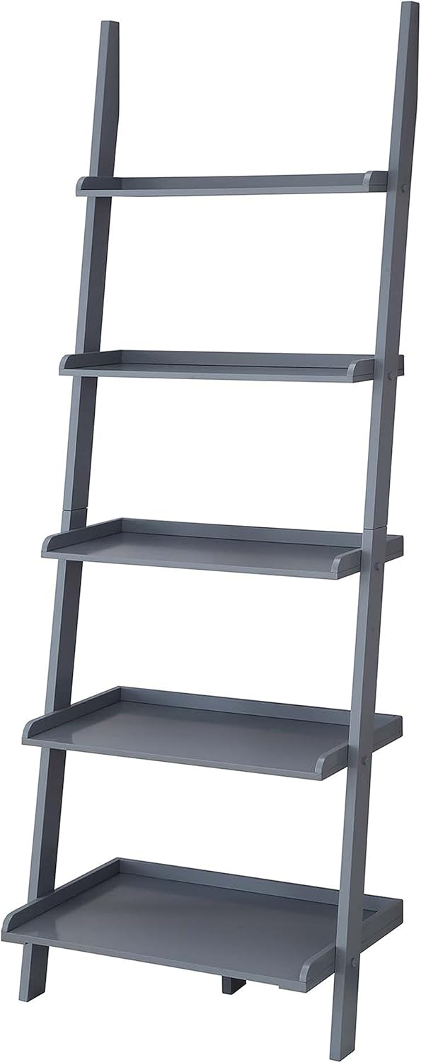 Convenience Concepts American Heritage Bookshelf Ladder, Gray
