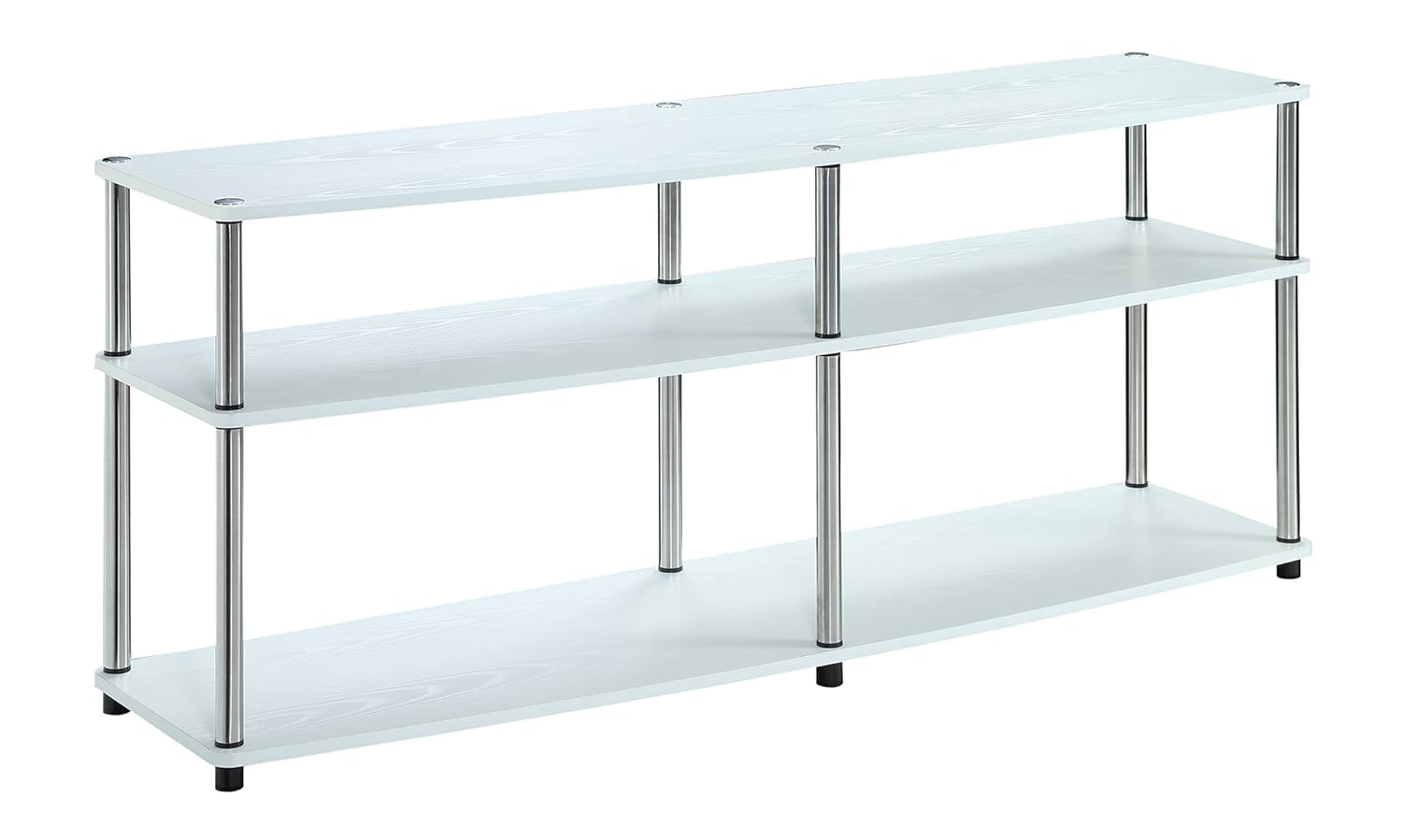Convenience Concepts Designs2Go No Tools 3 Tier Wide TV Stand for TVs up to 65 Inches, White
