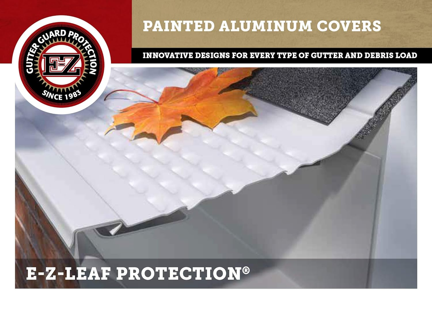White Aluminum 6" Gutter Guard with Stainless Steel Screws