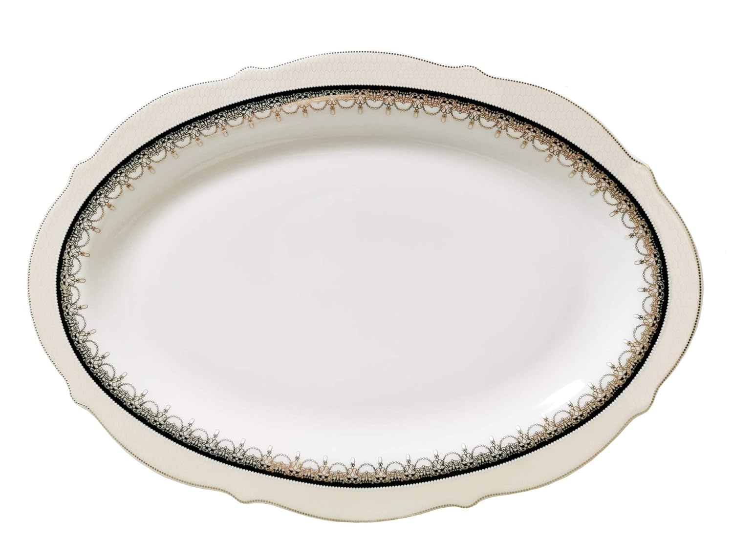 Elisa Glossy White Porcelain Dinnerware Set, Service for 8