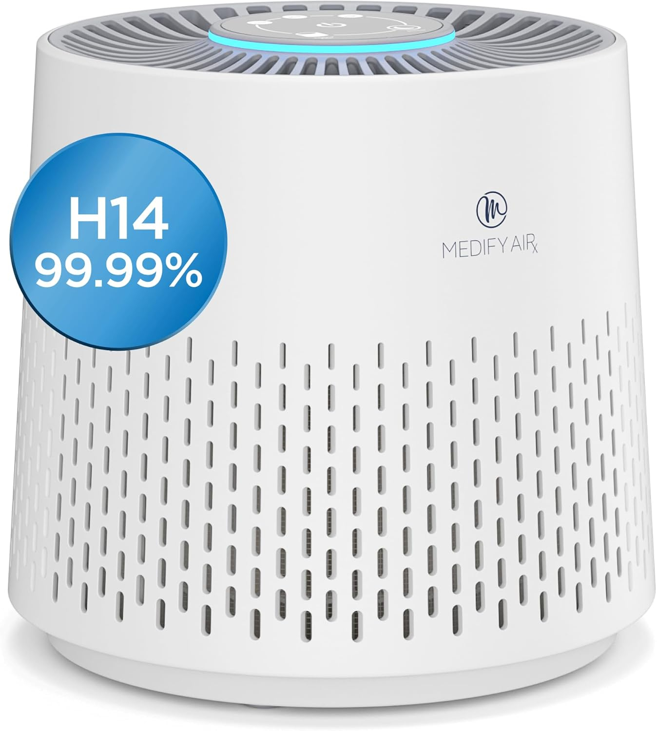 Medify Air White MA-12 PRO Air Purifier w/ HEPA Filters I Smoke Dust Pet Odors I 3 in 1 with Pre-filter HEPA H14 & Activated Carbon I Removal of 0.1 to 0.3 microns I 405 Sq ft Coverage I 1-Pack