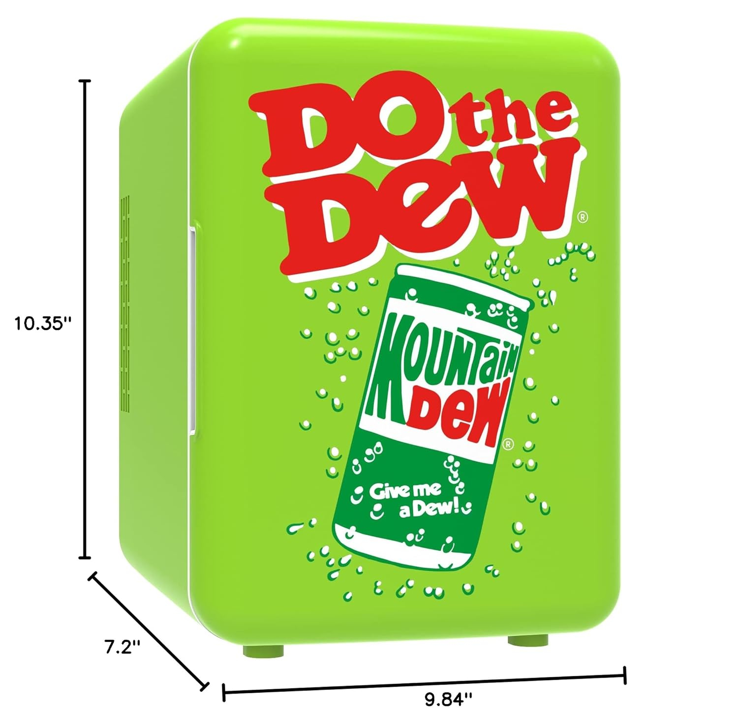 Mountain Dew Green Compact Personal Mini Fridge Cooler