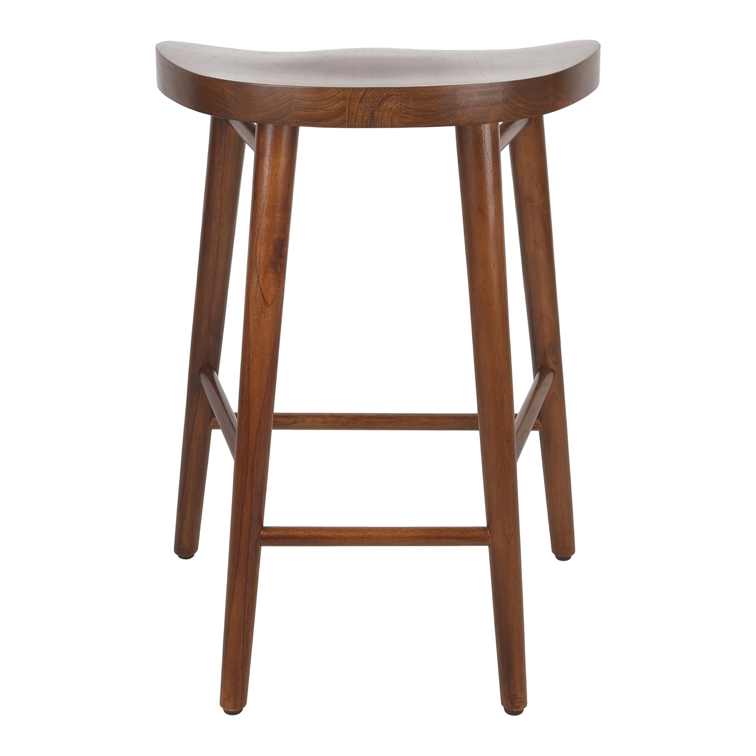 New Pacific Direct Monti 25" Modern Mindi Wood Counter Stool in Cinnamon Brown