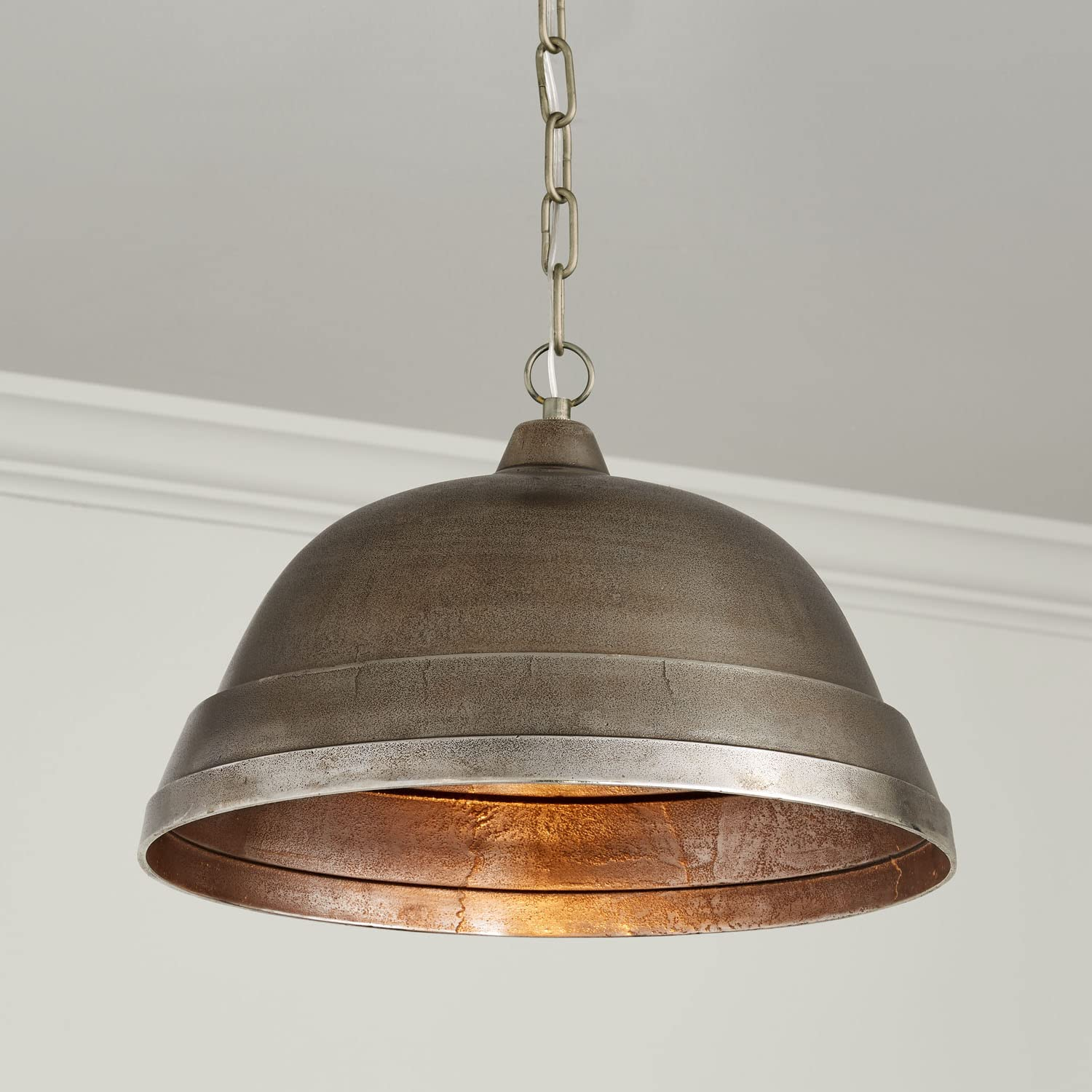 18 Inch 1 Light Pendant In Urban/Industrial Style 11.5 High By 18 Wide-Oxidized Nickel Finish    -Traditional Installation Capital Lighting 330311Xn
