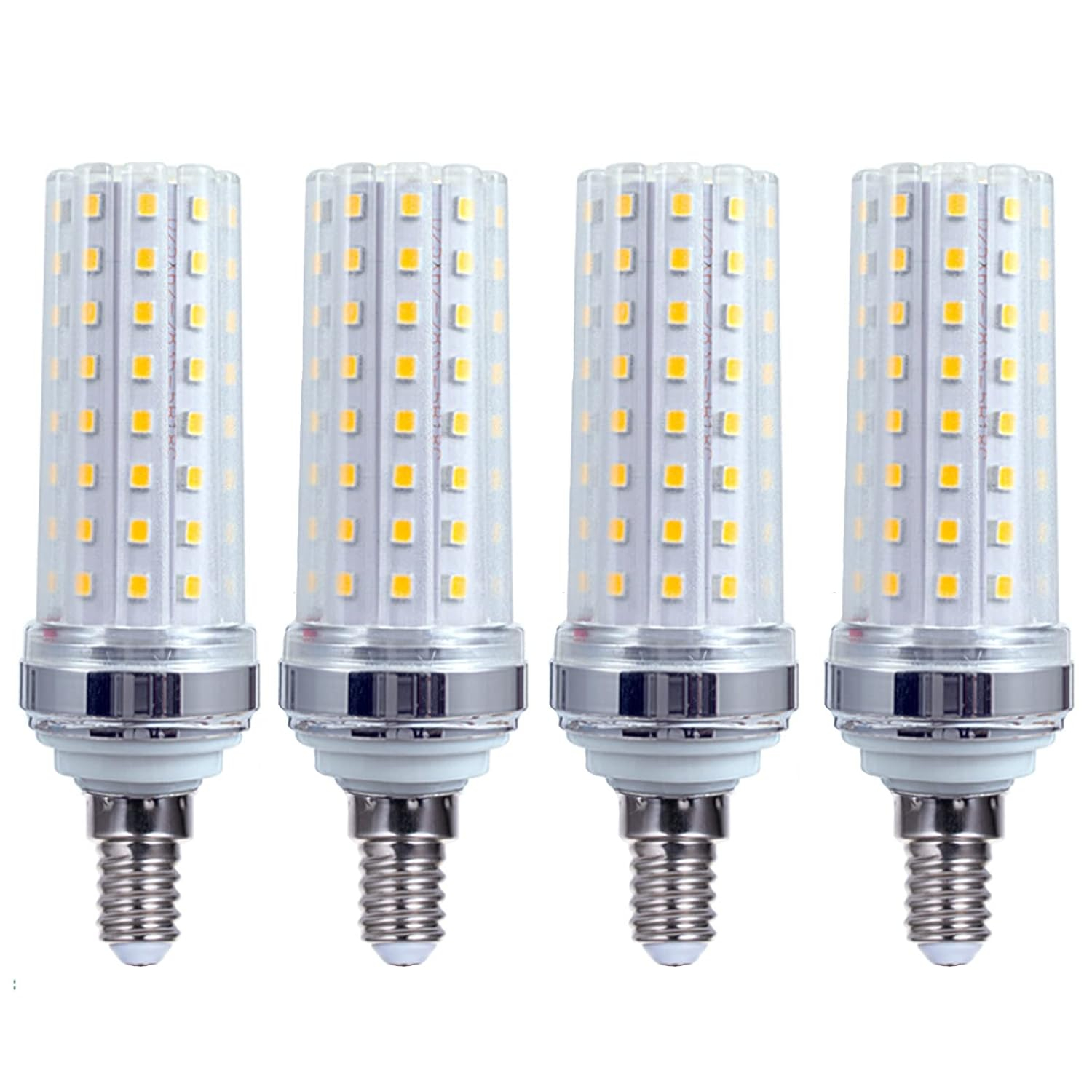E12 LED Bulbs 20W LED Corn Light Bulb 180W Equivalent Warm White 3000K E12 Candelabra Base Decorative LED Chandelier Bulbs 2000LM for Pendant Home Lighting, Not Dimmable, AC85-265V(4 Pack)