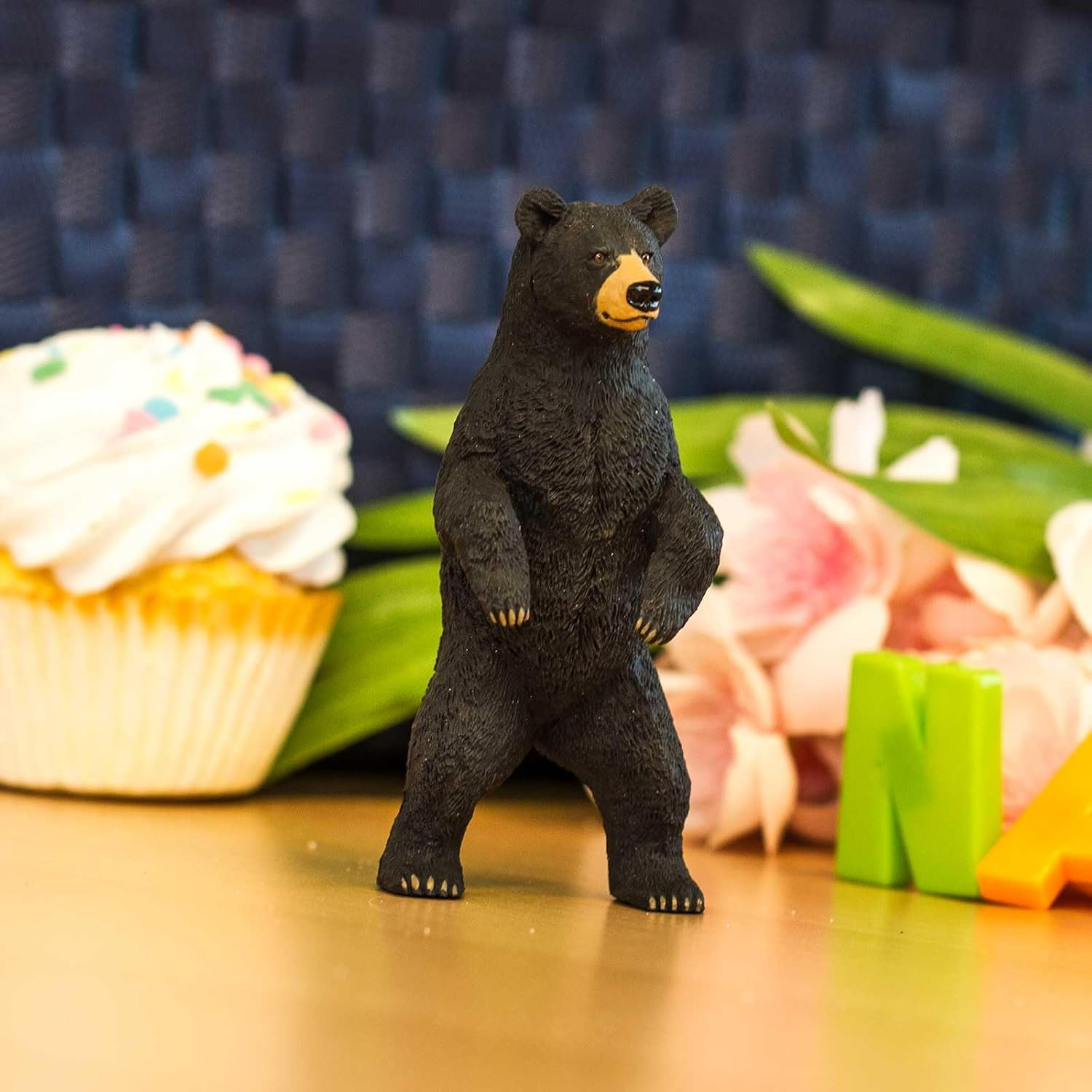 Safari Ltd. Standing Black Bear Figurine - Lifelike 4" Model Figure - Educational Toy for Boys, Girls, and Kids Ages 3+