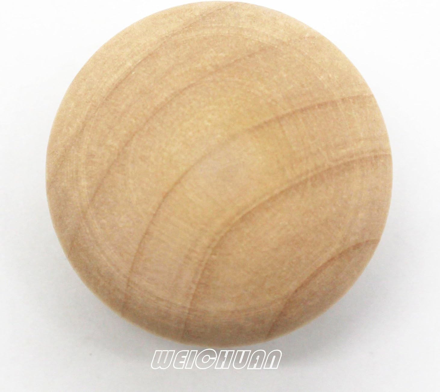 WEICHUAN 15-Pack Unfinished Solid Wood Knobs Pulls Handles - Round Natural Wooden Cabinet Knobs for Dresser Cabinet Wardrobe Cupboard and Furniture Drawer (Diameter: 1-3/8 Inches Height: 1 Inch)