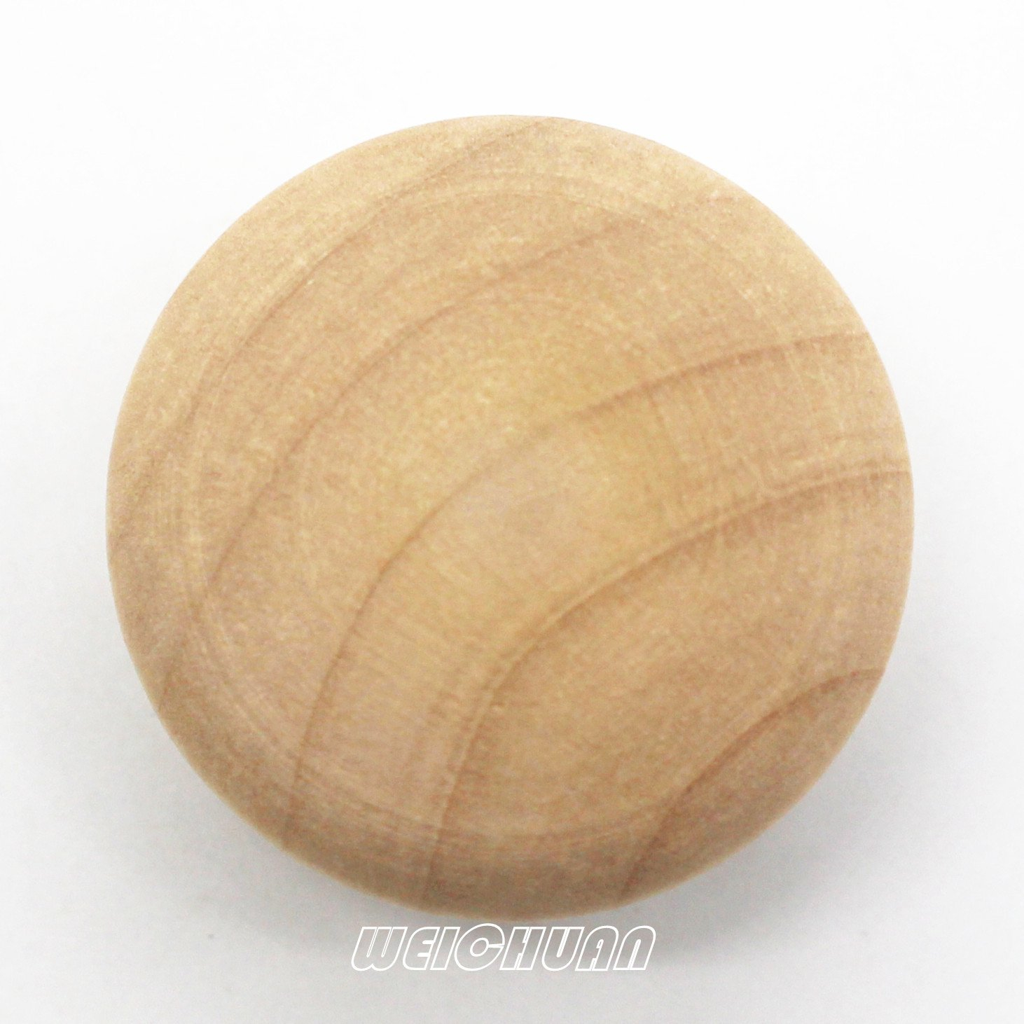 WEICHUAN 15-Pack Unfinished Solid Wood Knobs Pulls Handles - Round Natural Wooden Cabinet Knobs for Dresser Cabinet Wardrobe Cupboard and Furniture Drawer (Diameter: 1-3/8 Inches Height: 1 Inch)