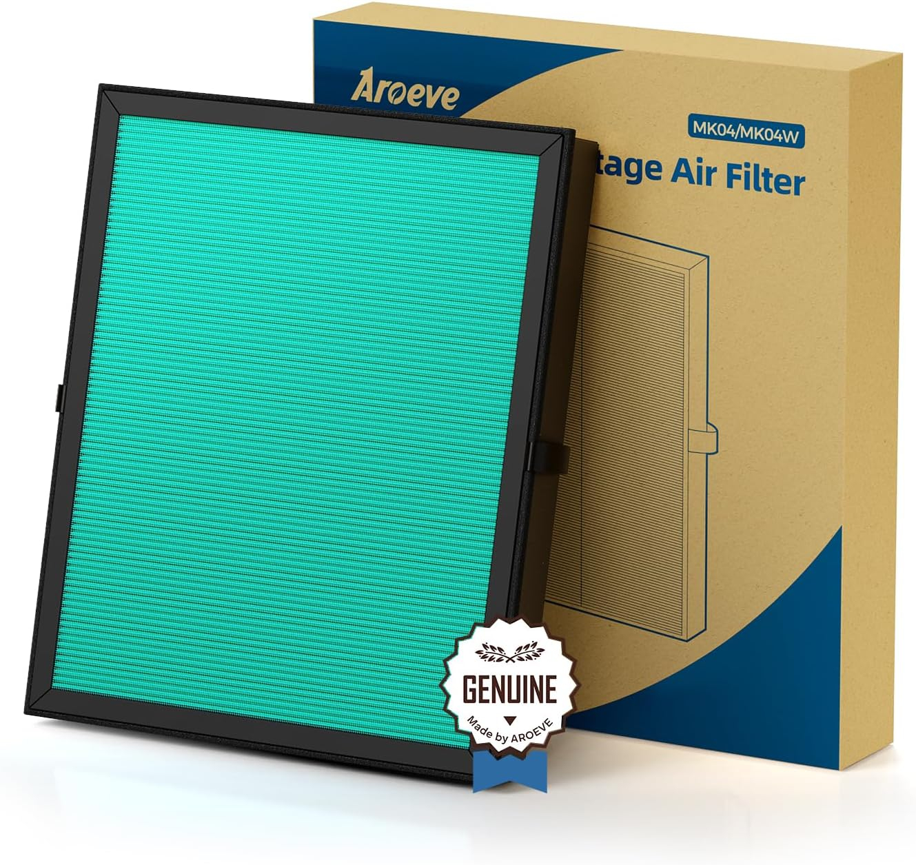 AROEVE MK04 Air Filter Suitable for MK04 for Dust, Pet Dander, Smoke, Pollen for Bedroom and Office- Standard Version