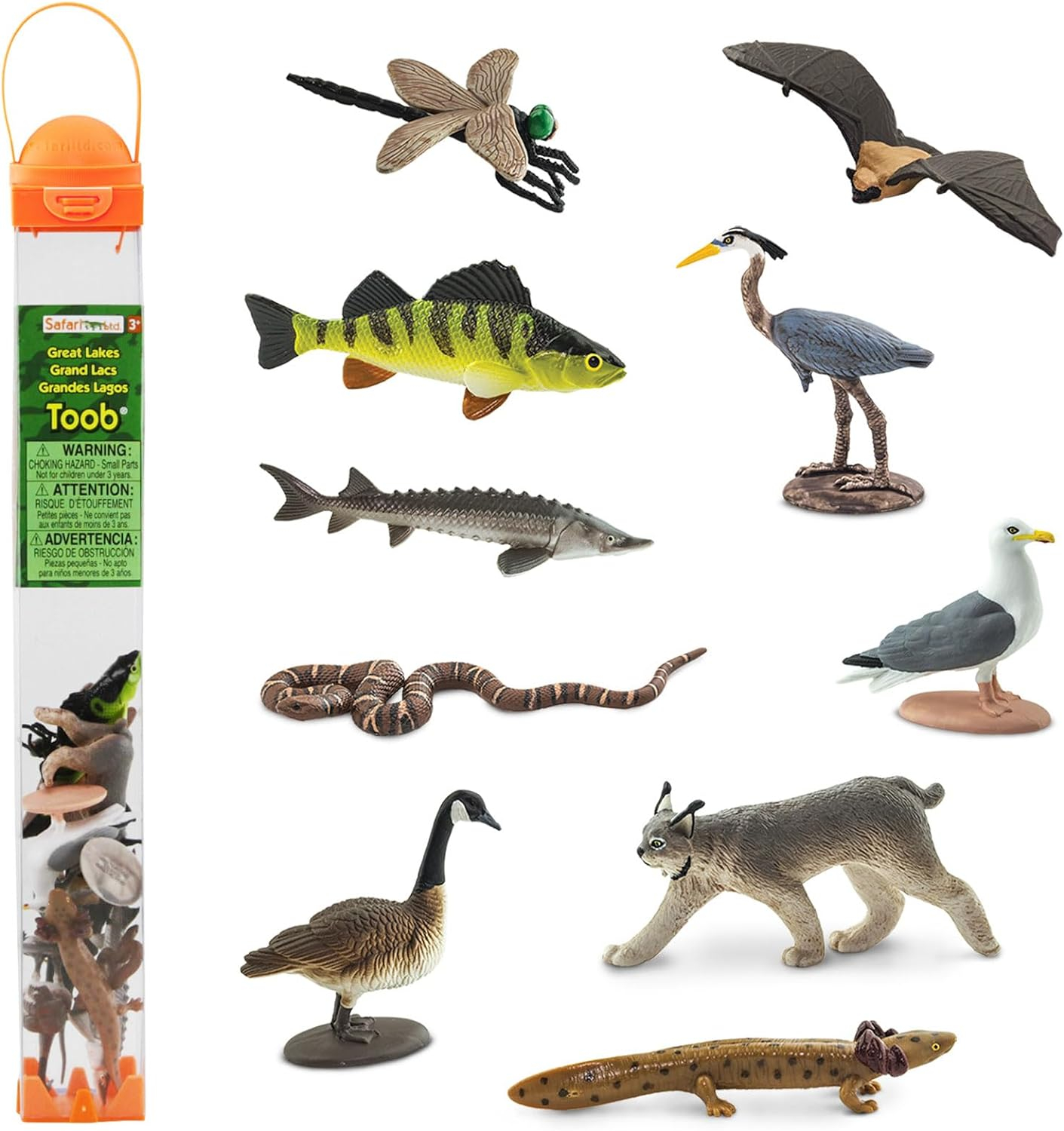 Great Lakes Fauna Explorer Toob - 10 Hand-Painted Miniature Animal Figurines