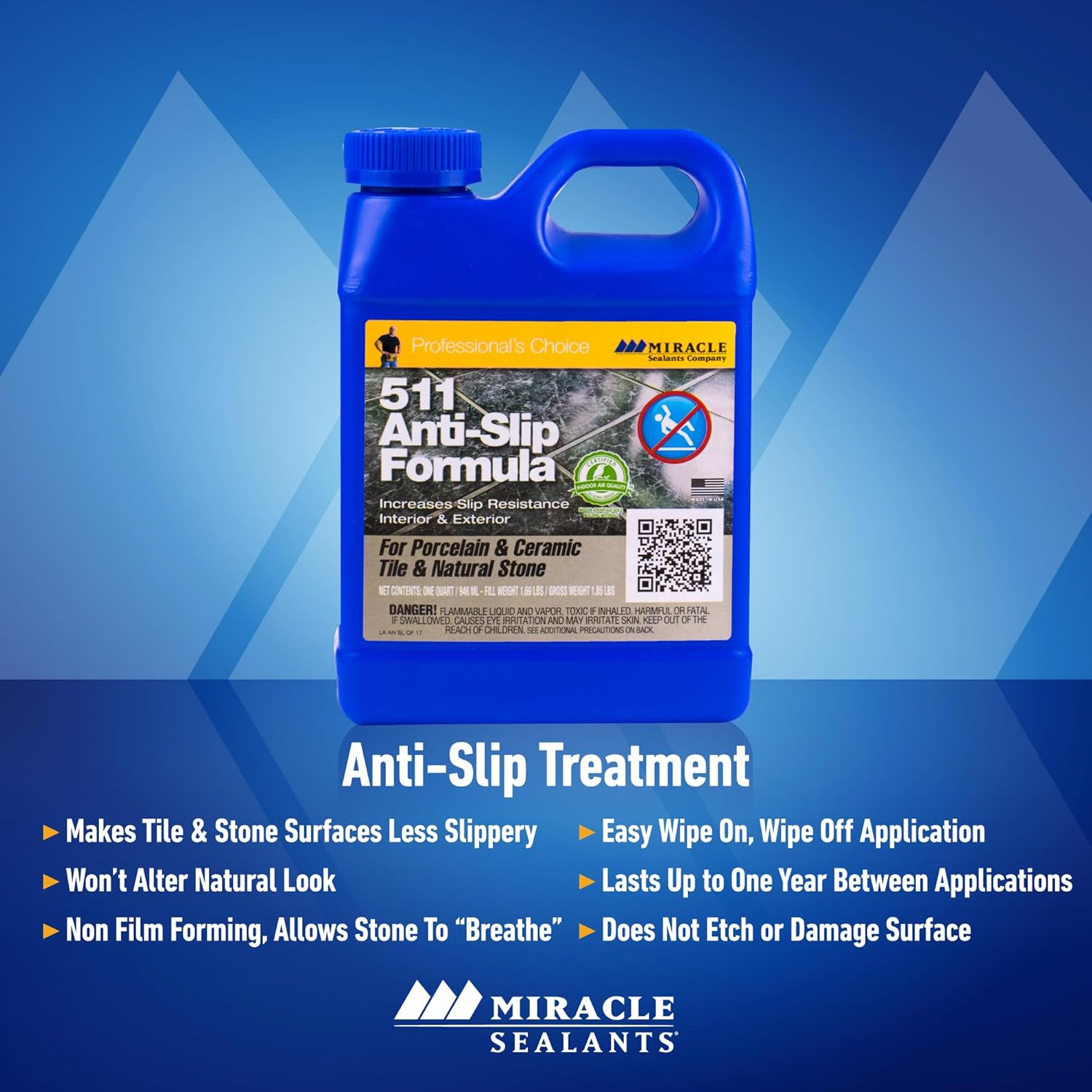 Miracle Sealants Multi-Surface 511 Anti-Slip Formula Qt, Clear