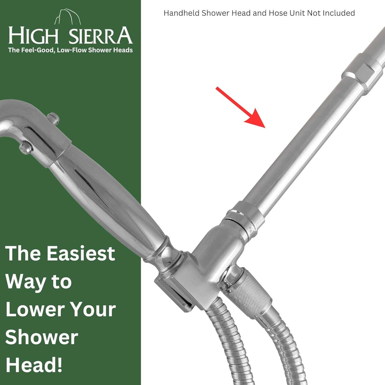 Exclusive 6 in. Solid Metal Shower Arm Extension in Brushed Nickel