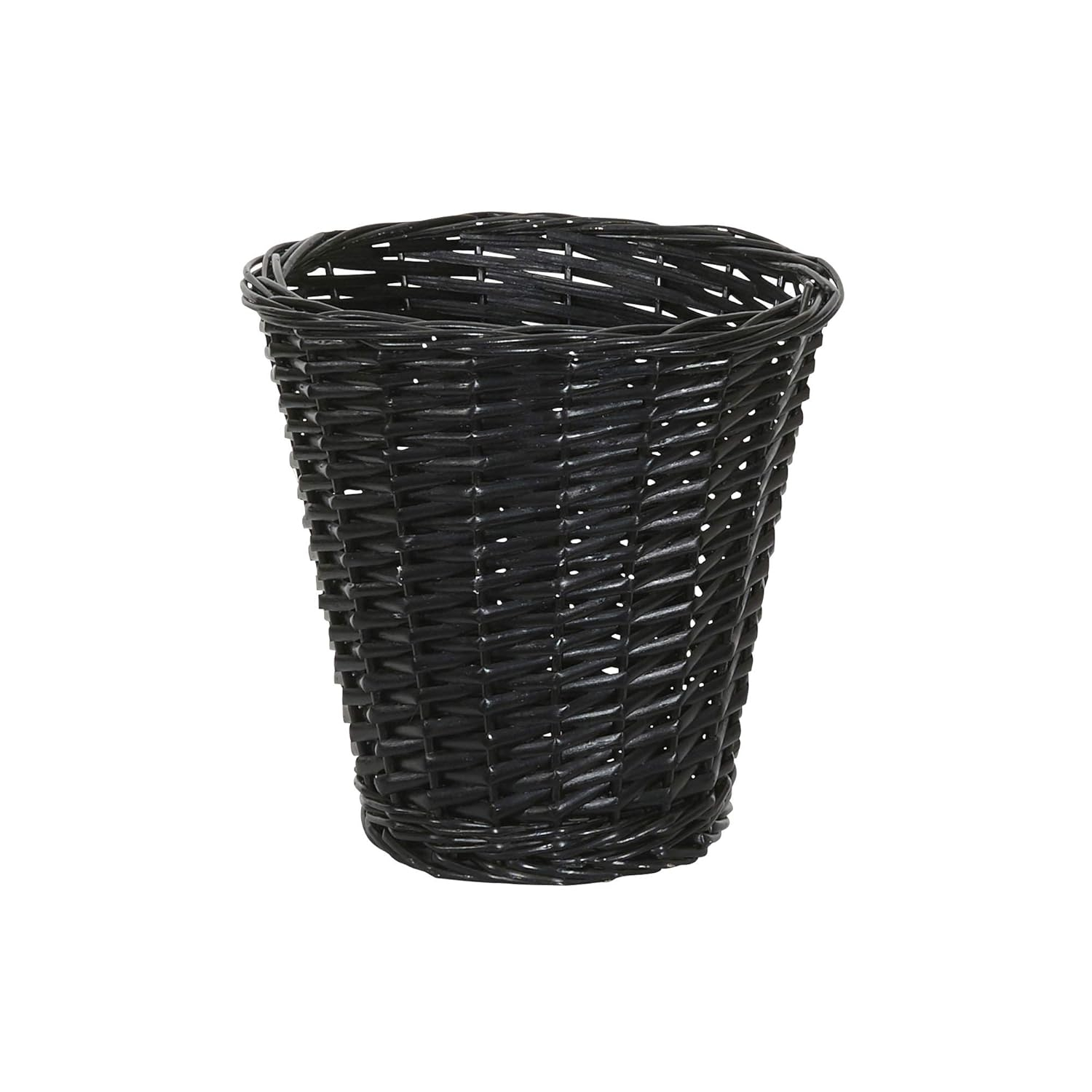 Household Essentials Woven Willow Waste Basket with Plastic Liner, Brown