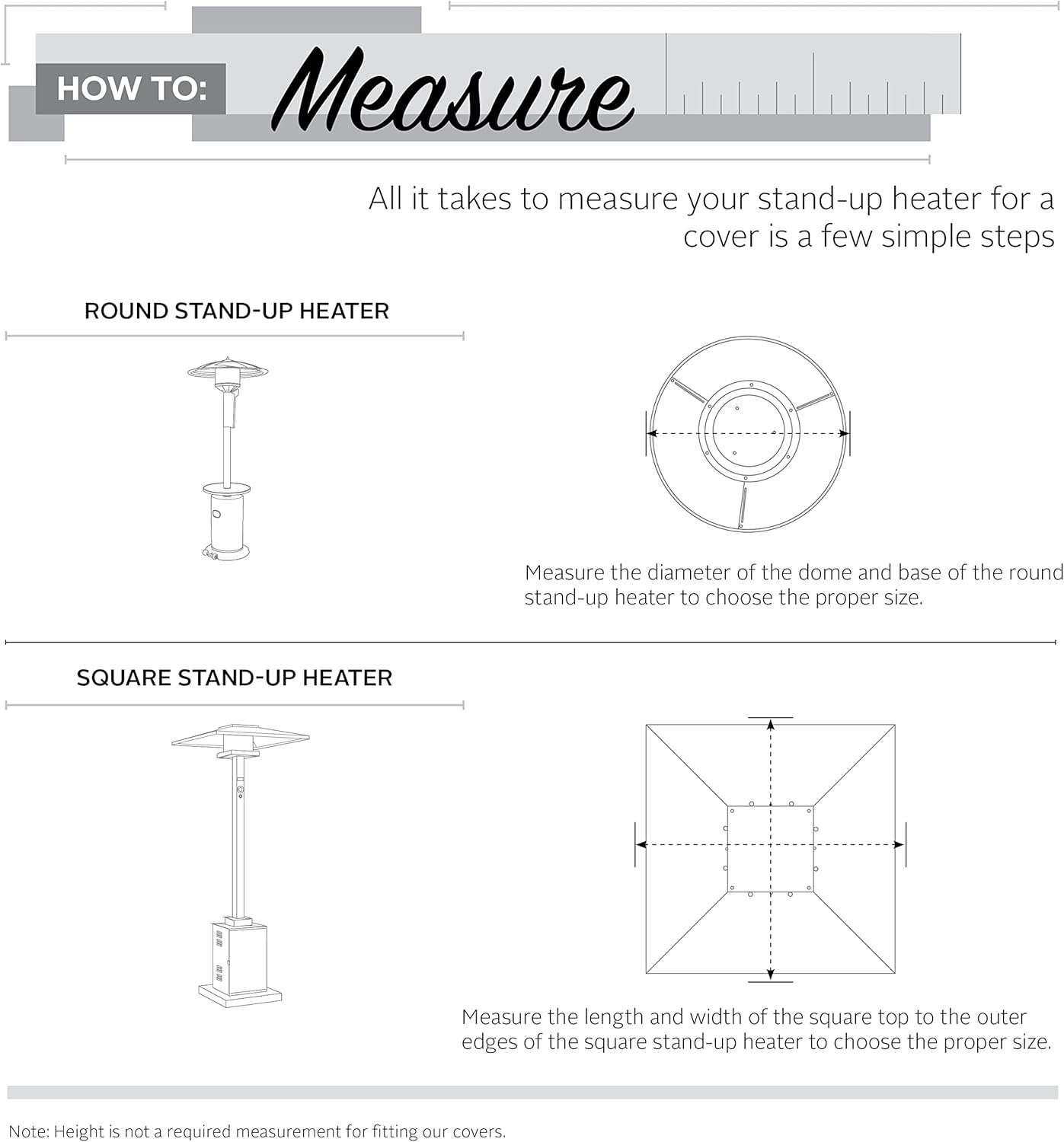 Classic Accessories Veranda Water-Resistant 34 Inch Square Stand-Up Patio Heater Cover