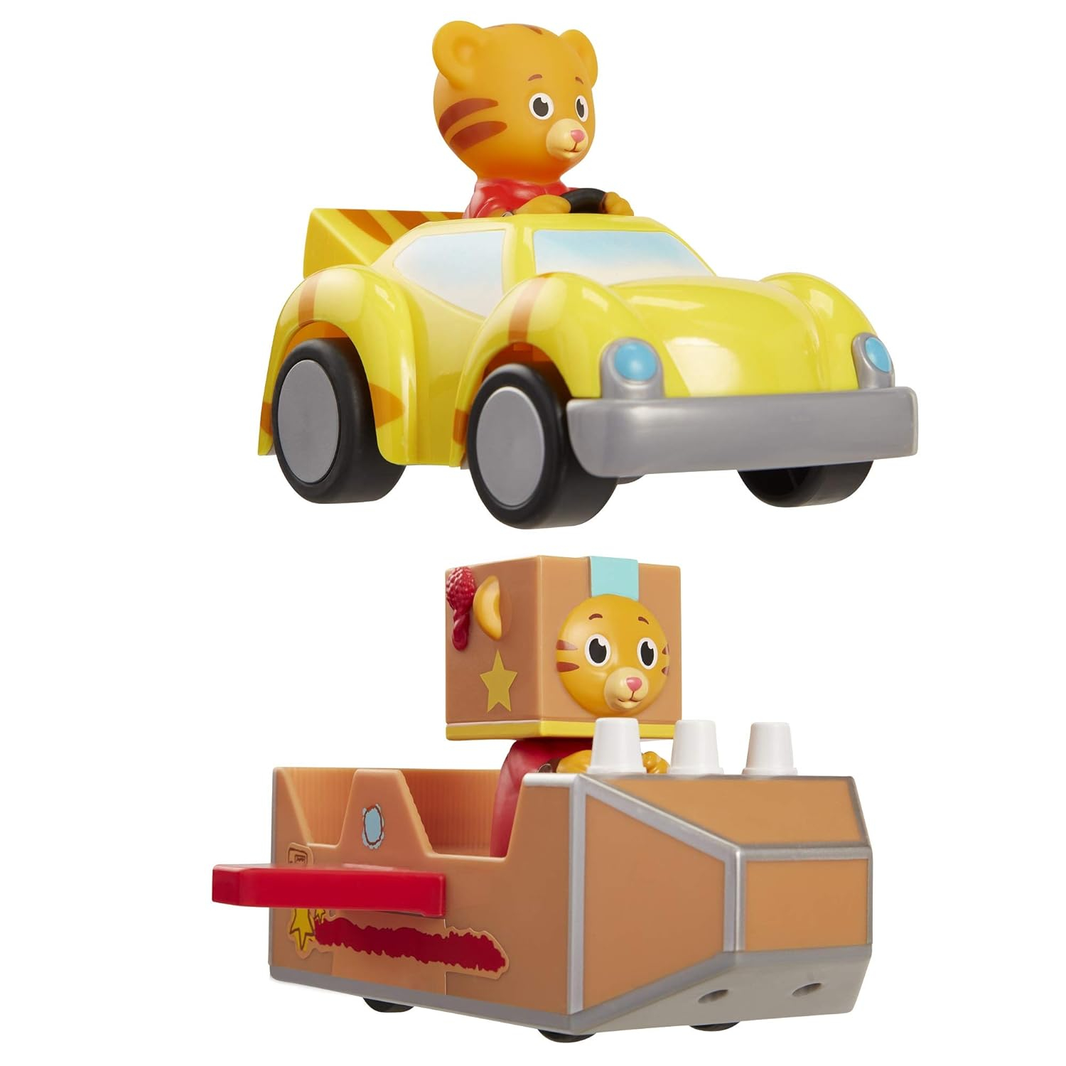 Daniel Tiger's Neighborhood Tigertastic Car & Rocket Vehicle Playset