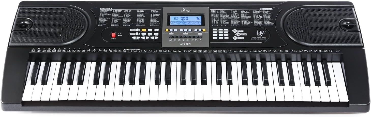 61-Key Electronic Keyboard Pack with Headphones,Microphone,Stand,Stool,and Power Supply-The electronic keyboards (Pack of 1)