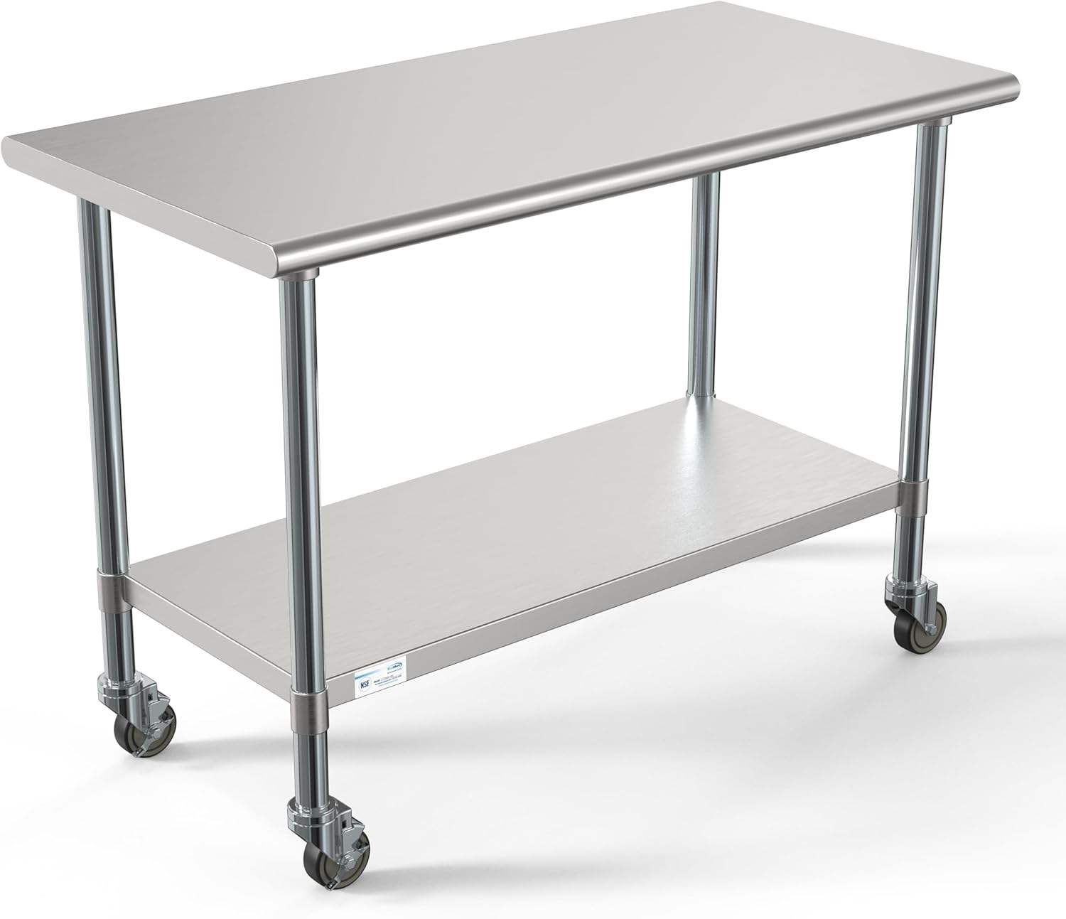 KoolMore 24" x 48" Stainless Steel Work Table with Casters