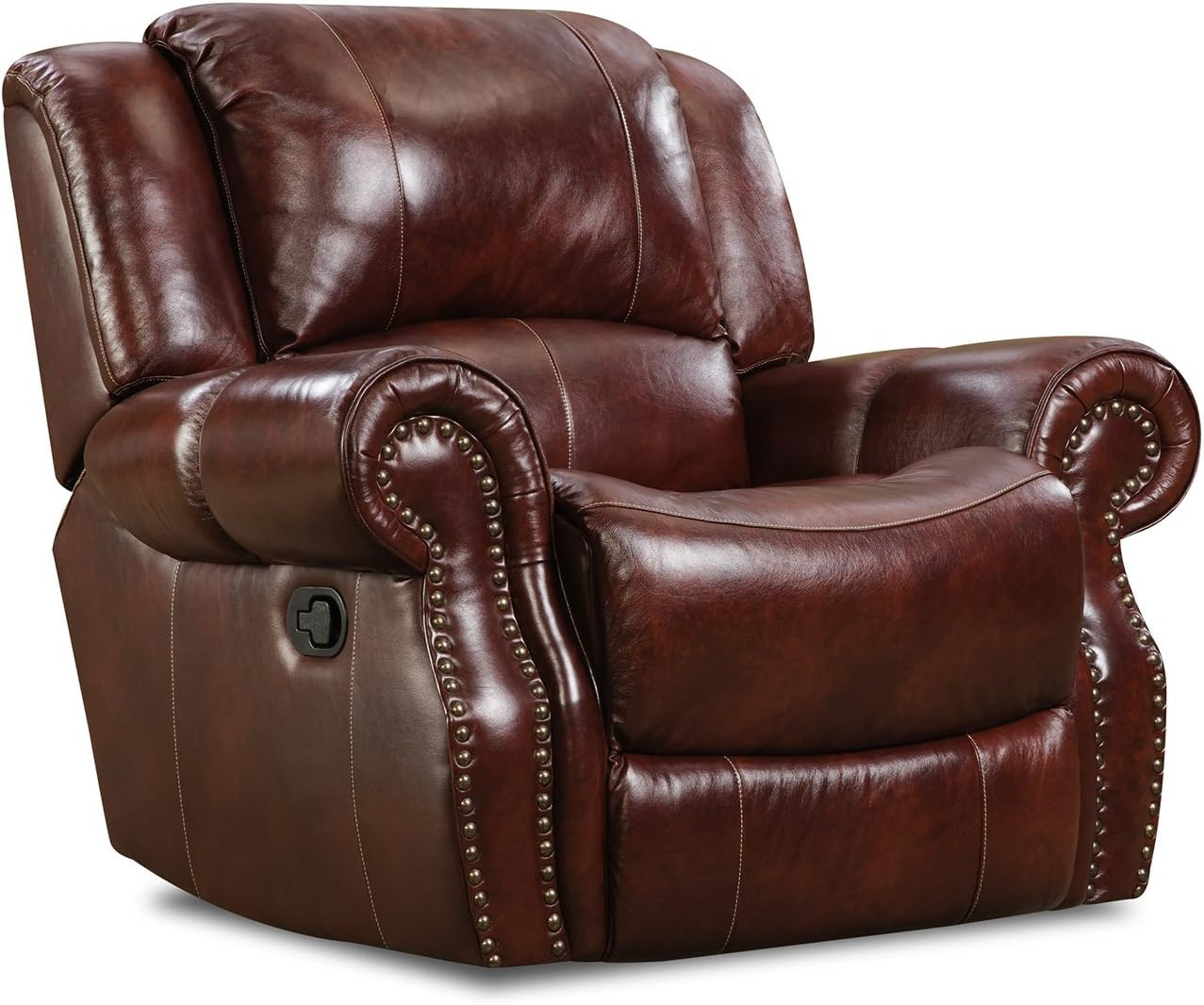 Cambridge Telluride Leather Rocker Recliner in Oxblood