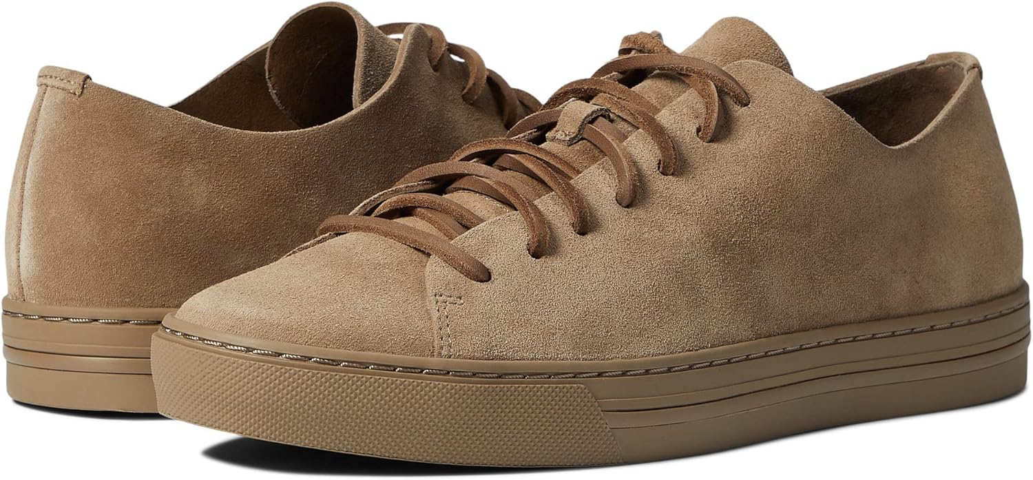 Graphite Genuine Leather and Suede Men's Lace-up Sneakers