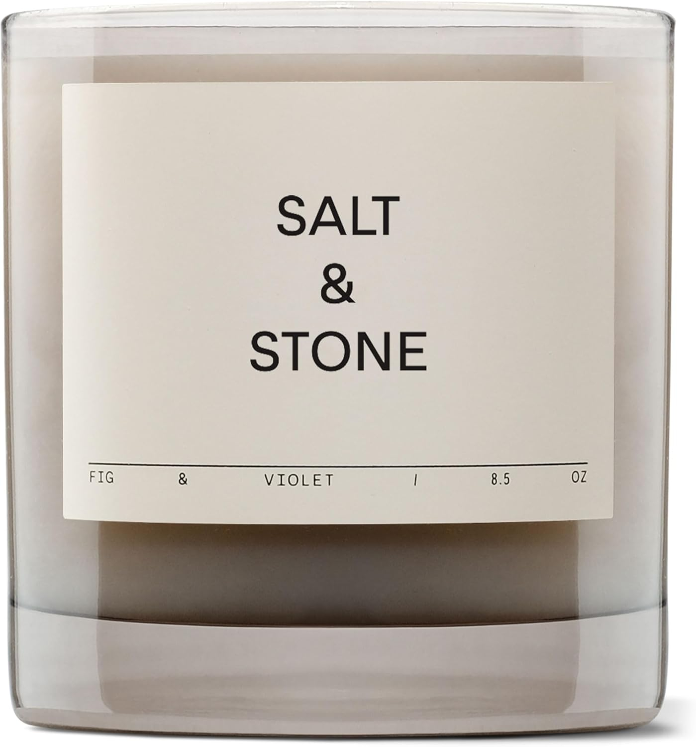 SALT & STONE Scented Candle for Women & Men | Hand-Poured, Aromatic & Fragrant | Natural Coconut & Soy Blend Wax | 100% Cotton Wick | Long-Lasting 50 Hour Burn Time (8.5 oz) (Fig & Violet)