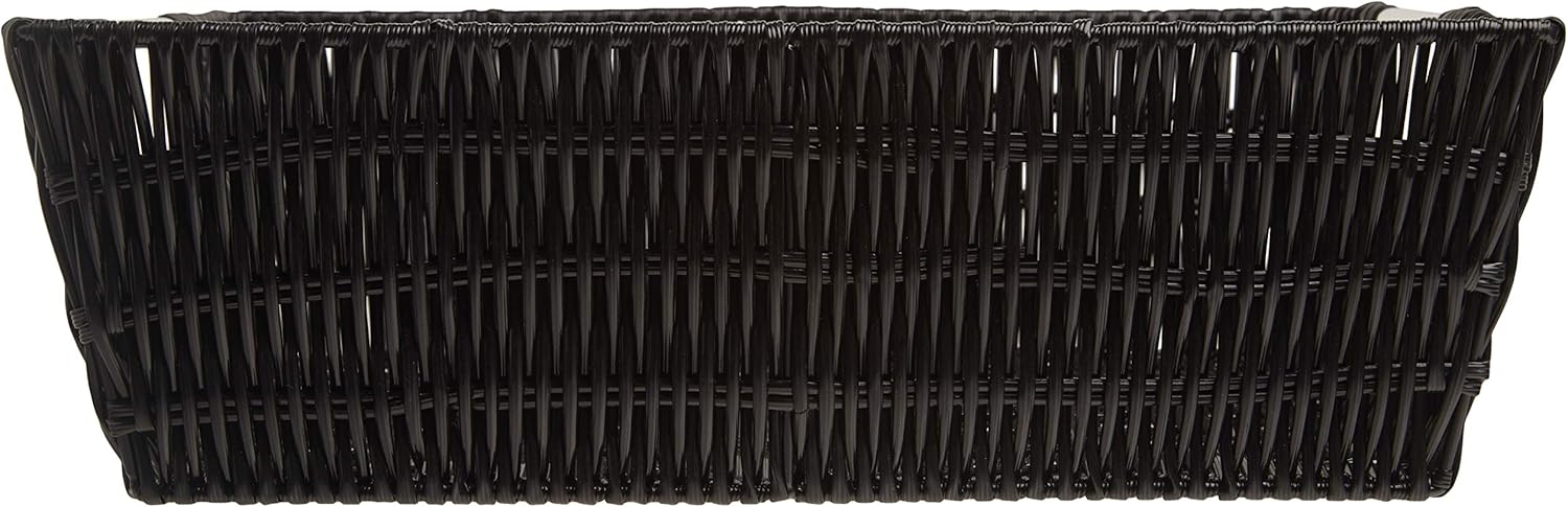 Black Rattique Shelf Tote by Whitmor