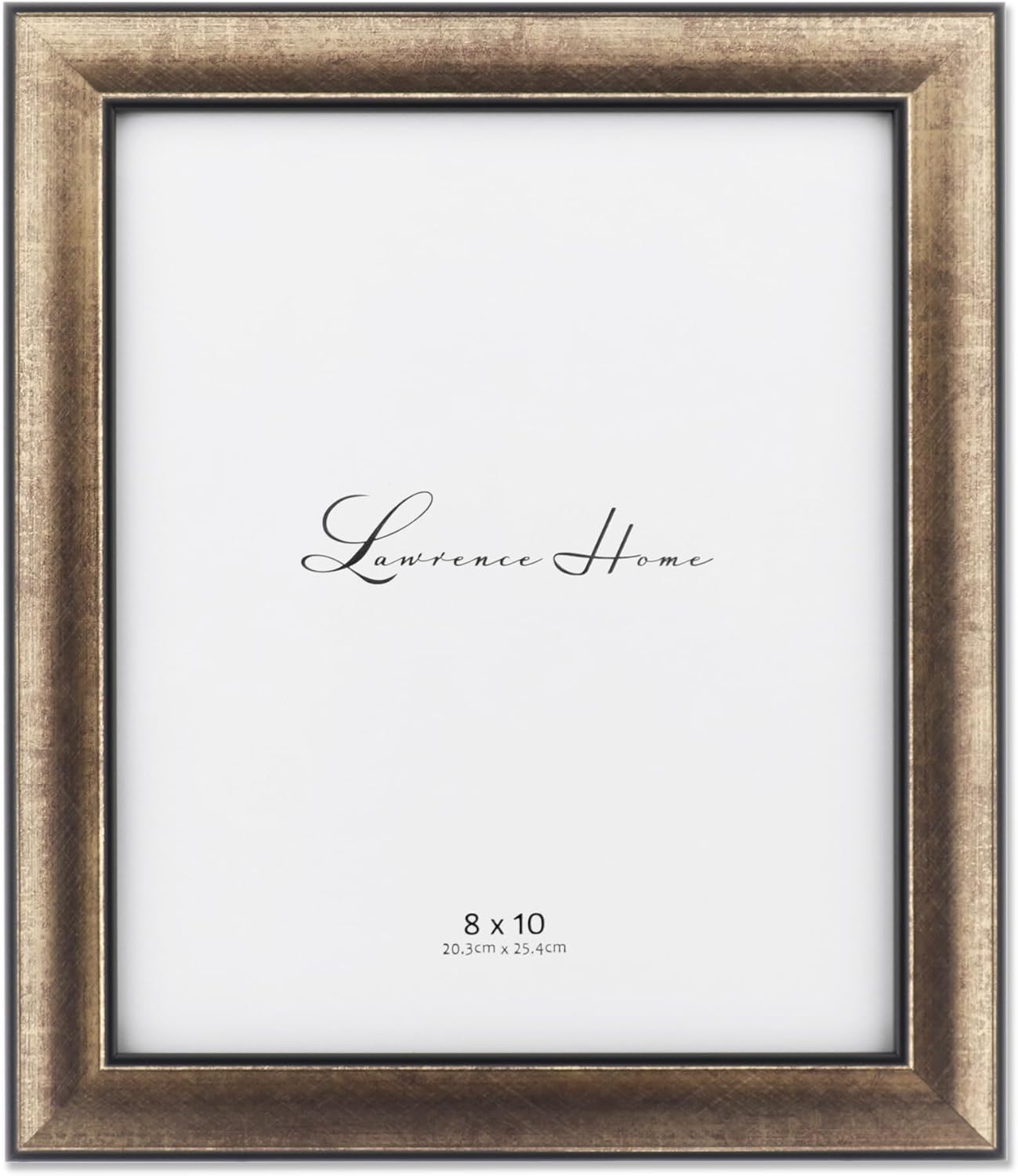 8x10 Domed Burnished Silver and Black Polystyrene Picture Frame QGM14184