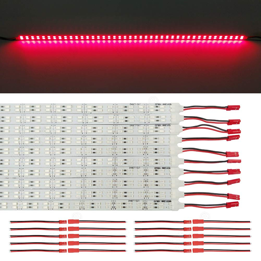 ICIH Under Cabinet LED Light 10Pack 12v LED Light Strip Rigid Super Bright White 6000K SMD5630 9W 84LED Double Row 0.5m/20in for Kitchen Cabinet,Counter,Showcase Vehicle Replace