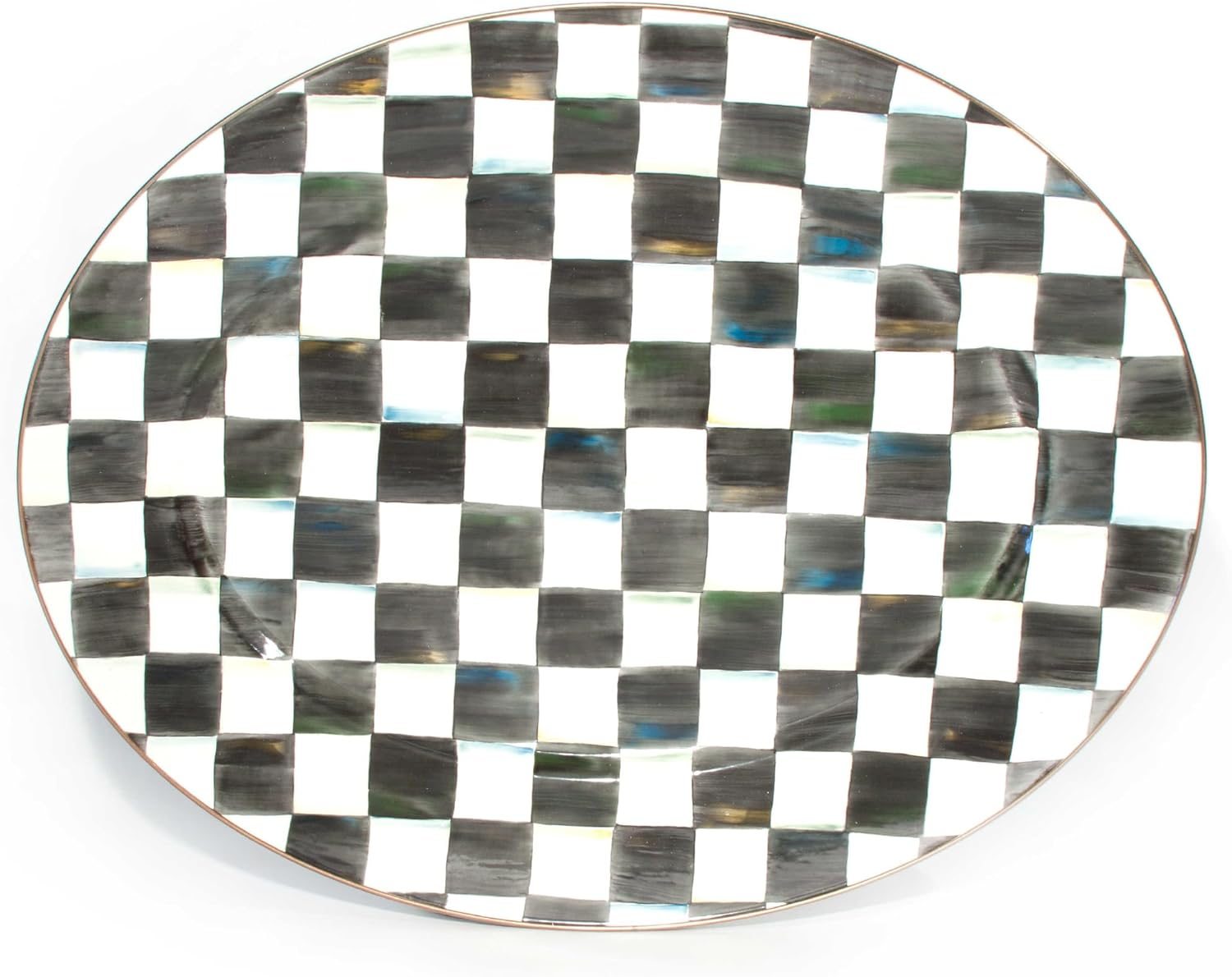 MacKenzie-Childs Sterling Check® Oval Platter