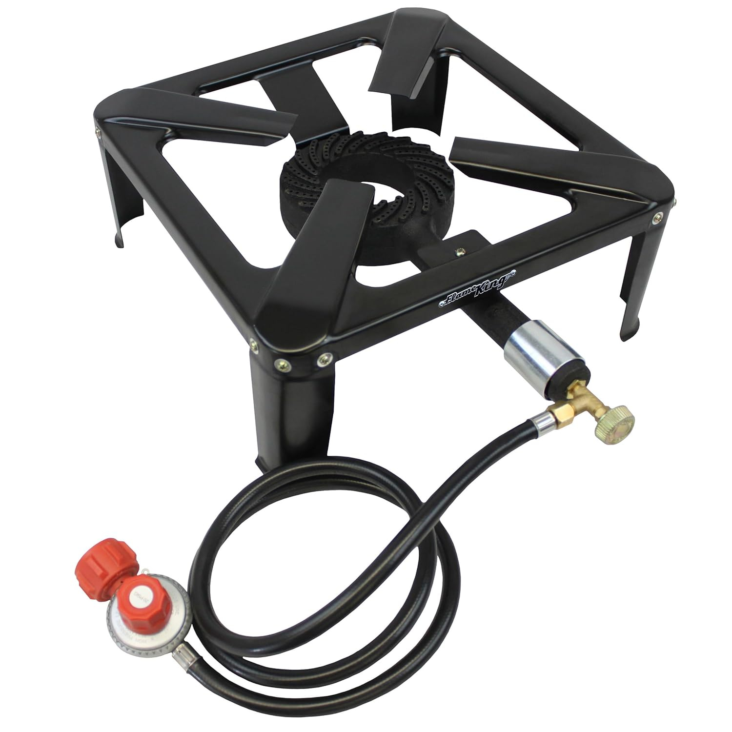 Flame King Portable Gas Stove, Single Burner Propane Stove with QCC1 Type-1 Valve, 120K BTU, 9 lbs