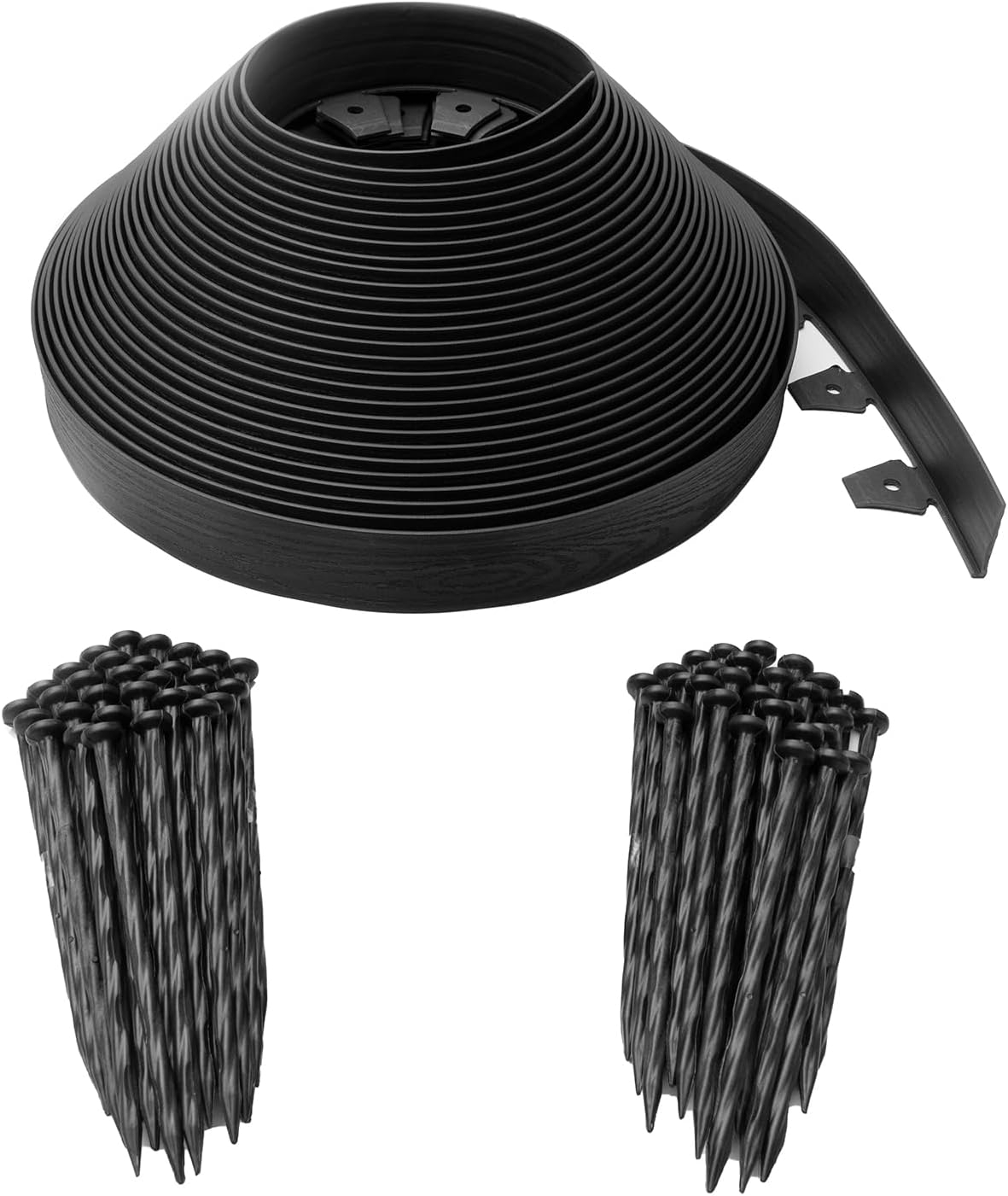 EasyFlex 2.5" Tall Wall No-Dig Landscape Edging Kit - 100 Foot, Black