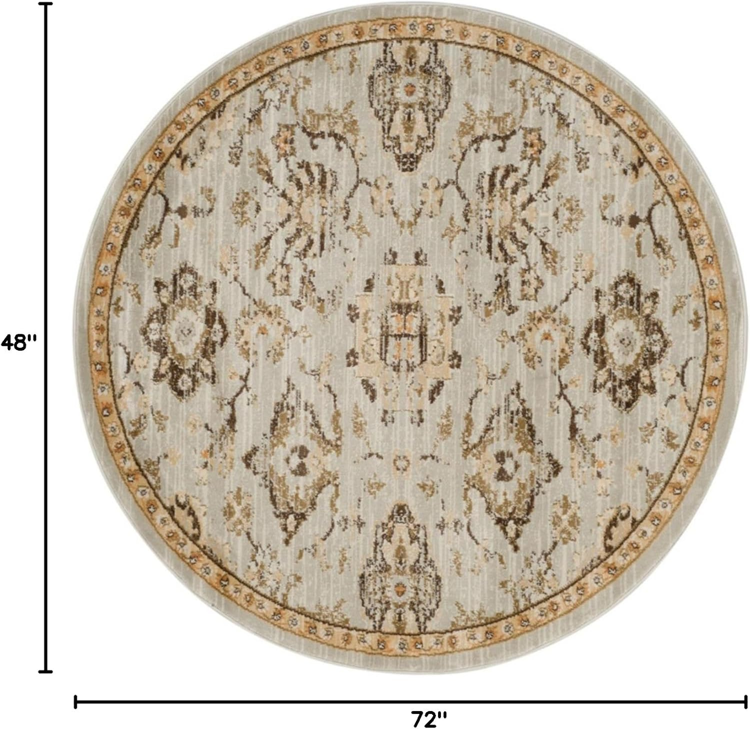 SAFAVIEH Florenteen Emory Abstract Overdyed Area Rug, Ivory/Brown, 4' x 6'