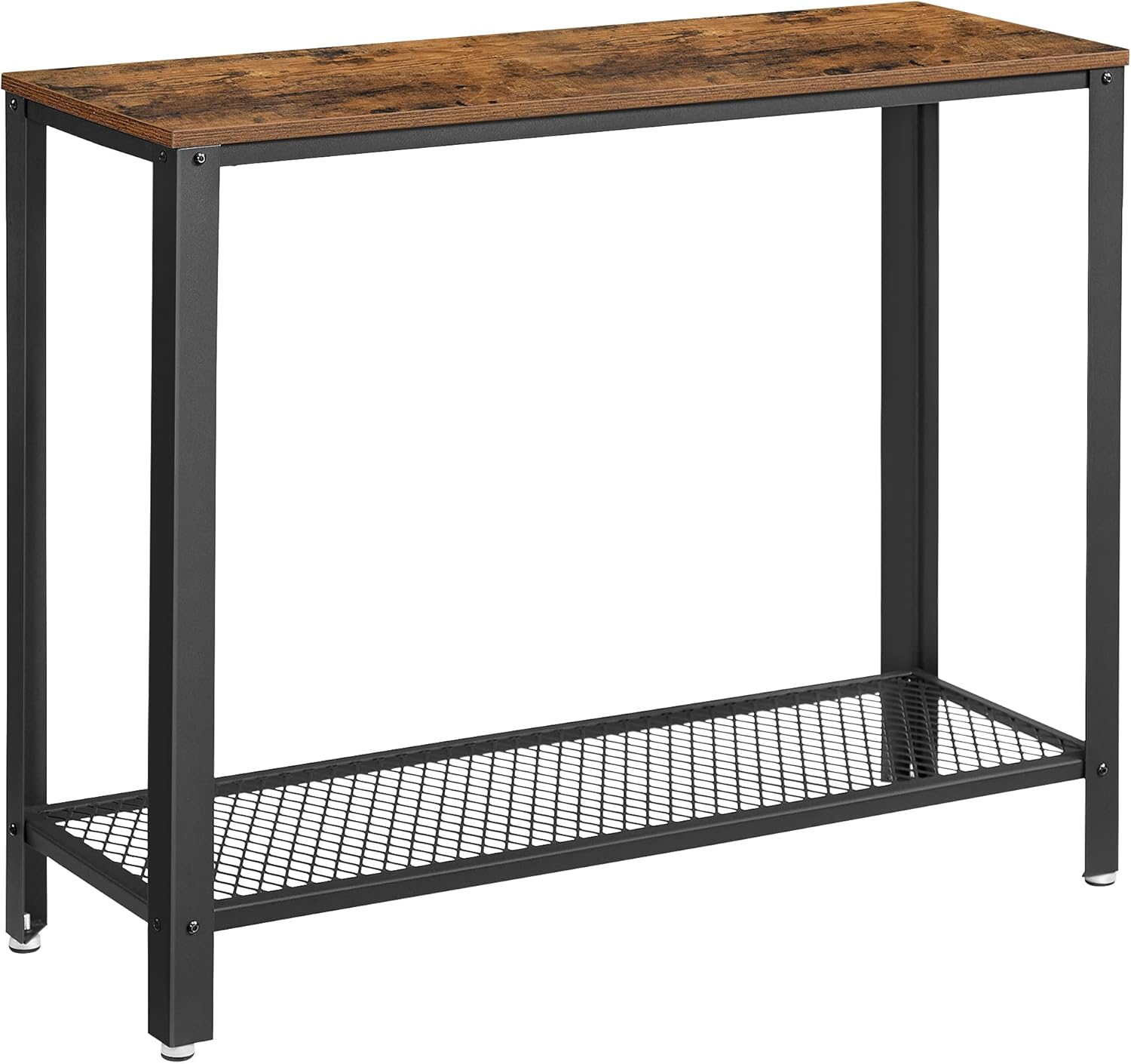 Vasagle Console Table Metal Frame for Entryway Living Room, Rustic Brown"