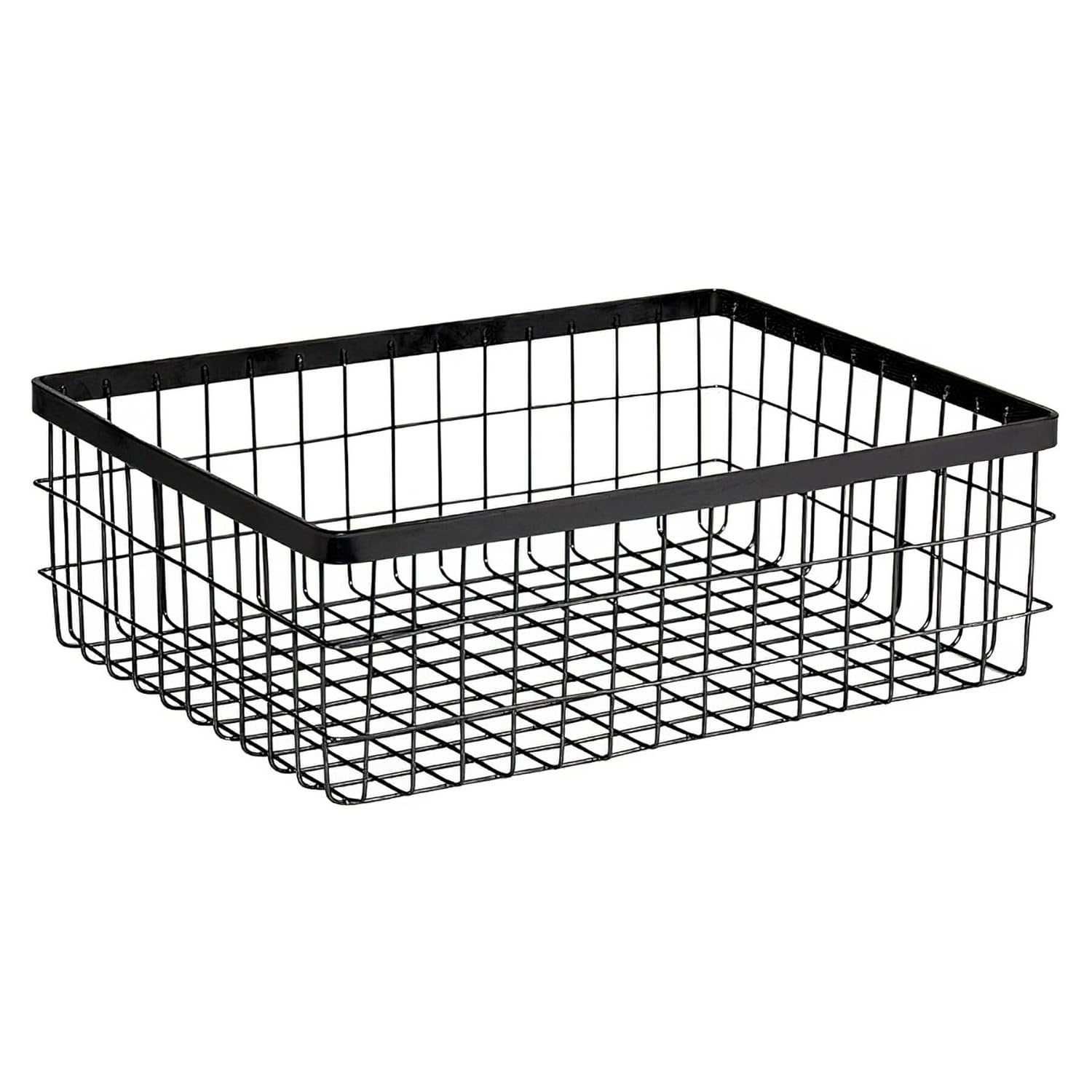 G.E.T. WB-1294-MG Rectangular Metal Storage Wire Basket for Pantry, Produce and More, 9" x 6" x 4"