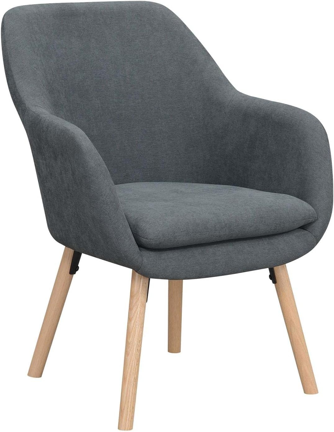 Convenience Concepts Take a Seat Charlotte Wingback Upholstered Accent Armchair, Slate Gray Fabric