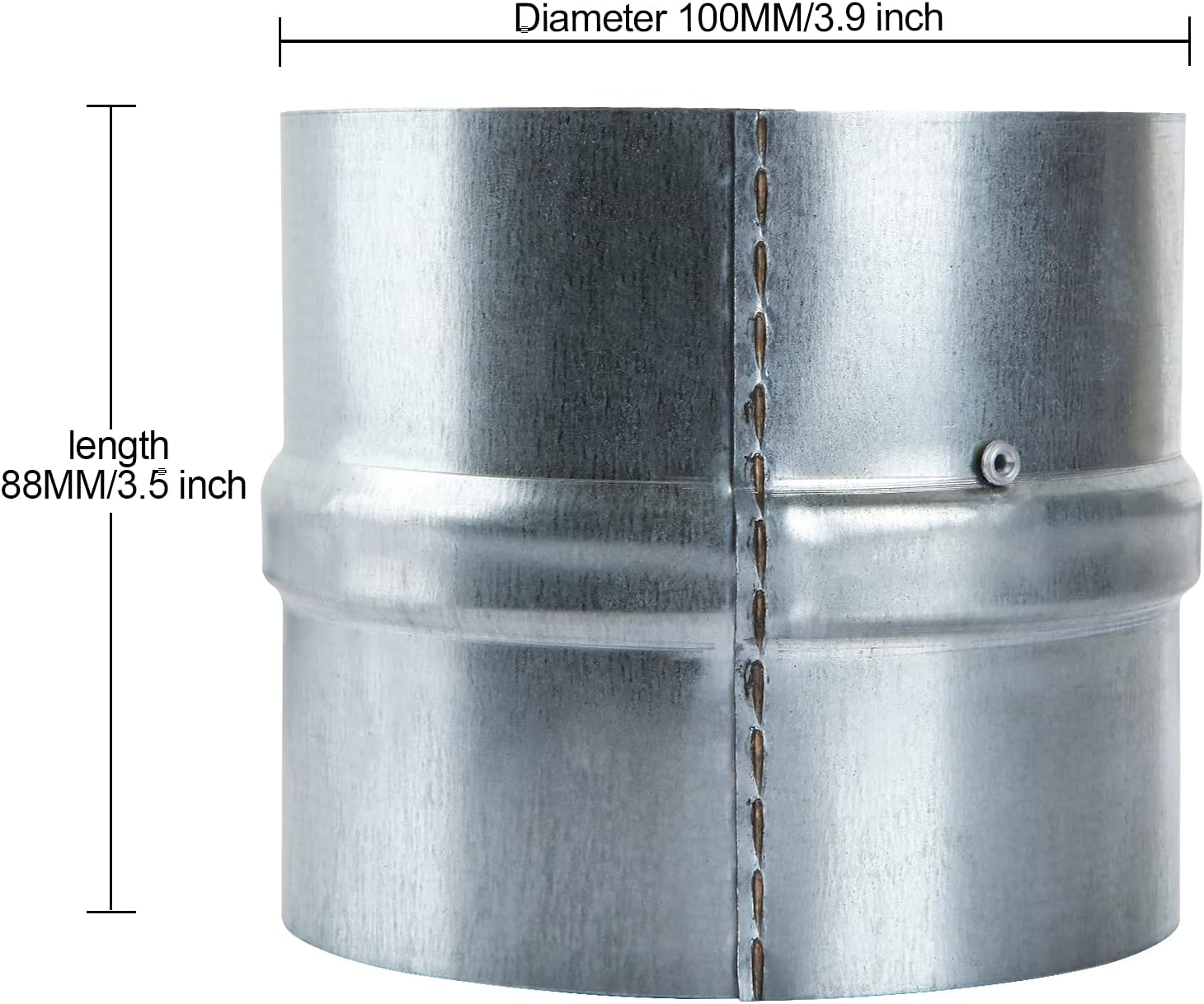 MIVIDE 2Pack 4 inch Backdraft Damper Duct, One Way Airflow Ducting Insert for Ducting in Range Hoods, Bathrooms Fans and kitchen Fan