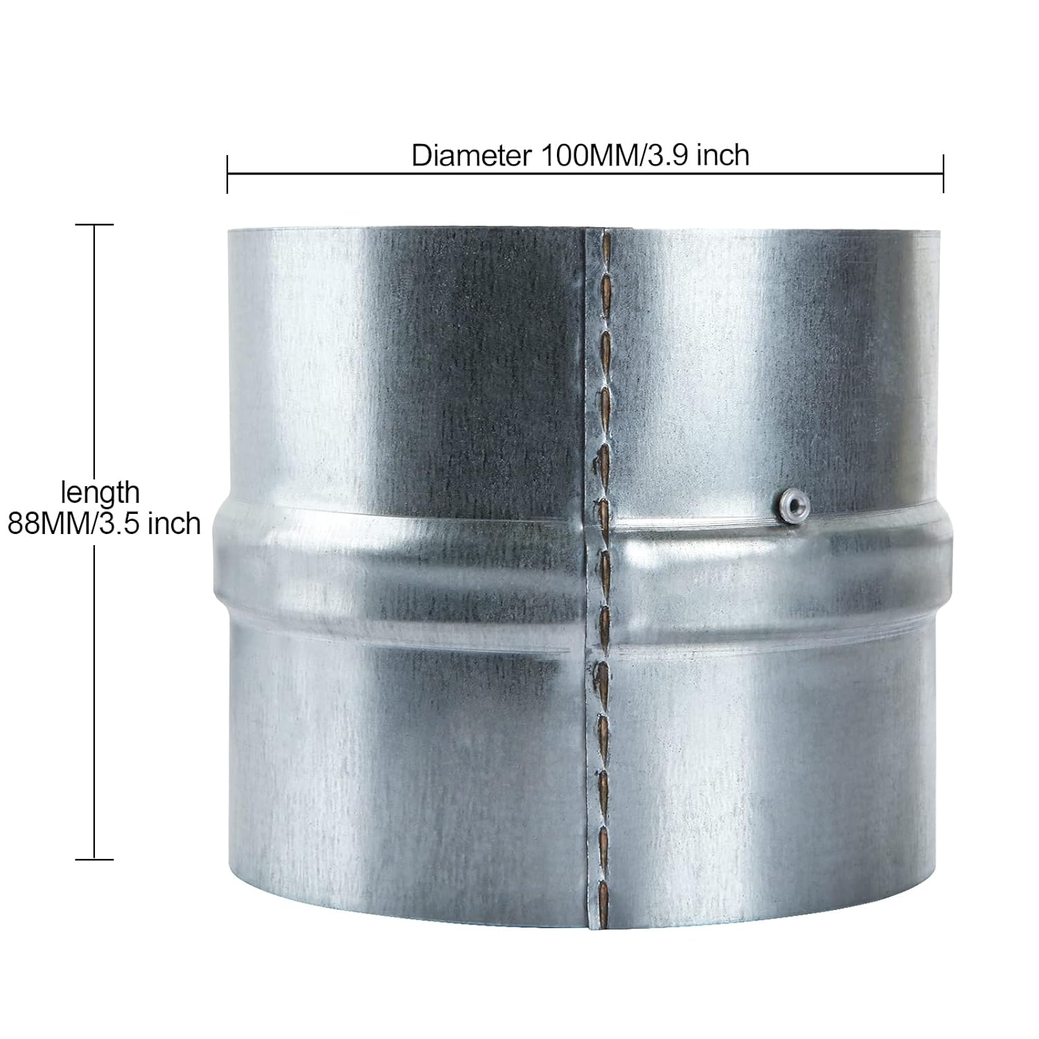 MIVIDE 2Pack 4 inch Backdraft Damper Duct, One Way Airflow Ducting Insert for Ducting in Range Hoods, Bathrooms Fans and kitchen Fan