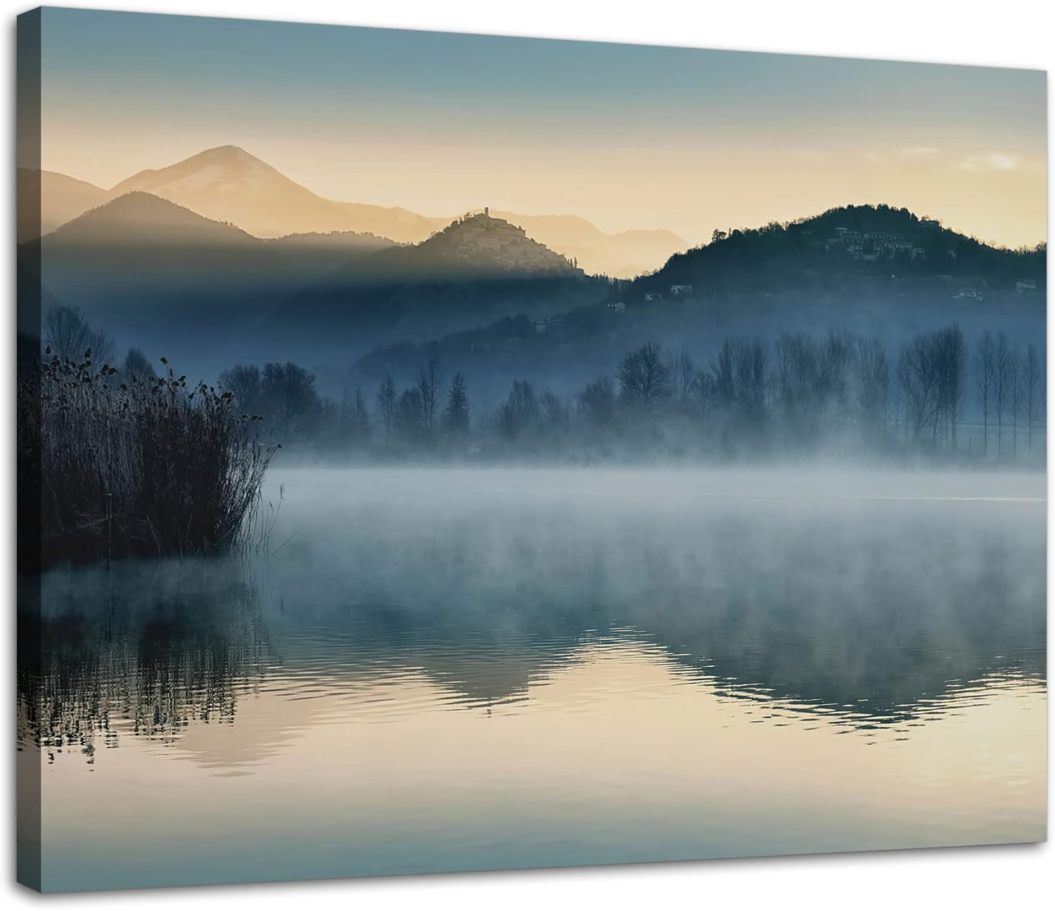 Bedroom Wall Decor Forest Canvas Wall Art Nature Wilderness Photography Realism Rustic Scenic Colorful Theme Painting Picture Artwork Wood Framed Wall Art Easy to Hang Size 12 X16 in