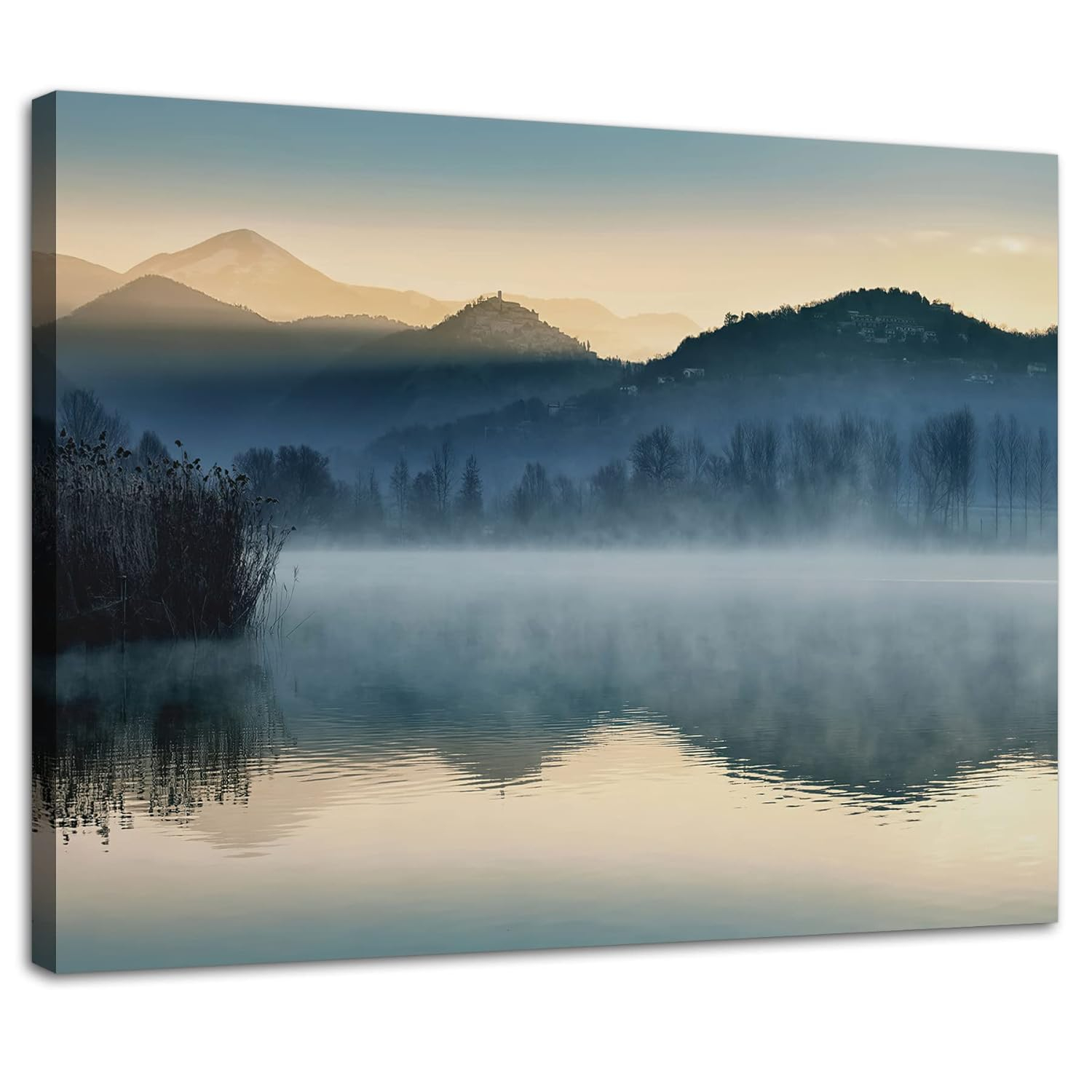 Bedroom Wall Decor Forest Canvas Wall Art Nature Wilderness Photography Realism Rustic Scenic Colorful Theme Painting Picture Artwork Wood Framed Wall Art Easy to Hang Size 12 X16 in