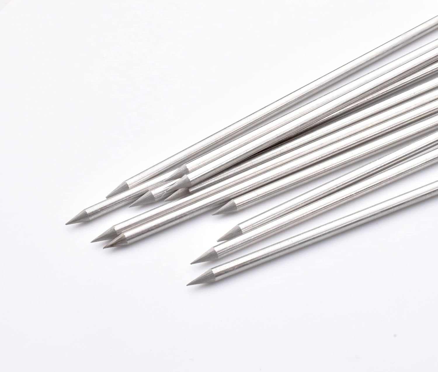 12 Inch Barbecue Skewers, 12Pcs Stainless Steel BBQ Skewers, Shish Kebab Kabob Skewers by HONSHEN