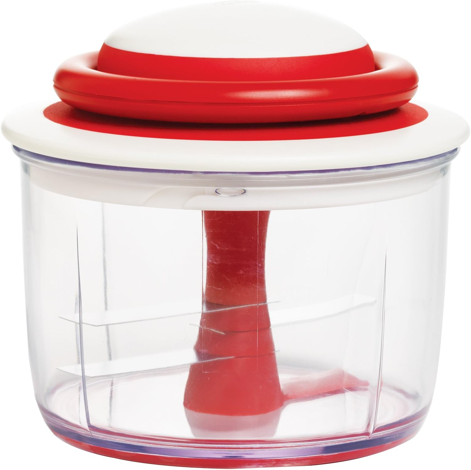 Chef'n VeggiChop Hand-Powered Food Chopper, Cherry