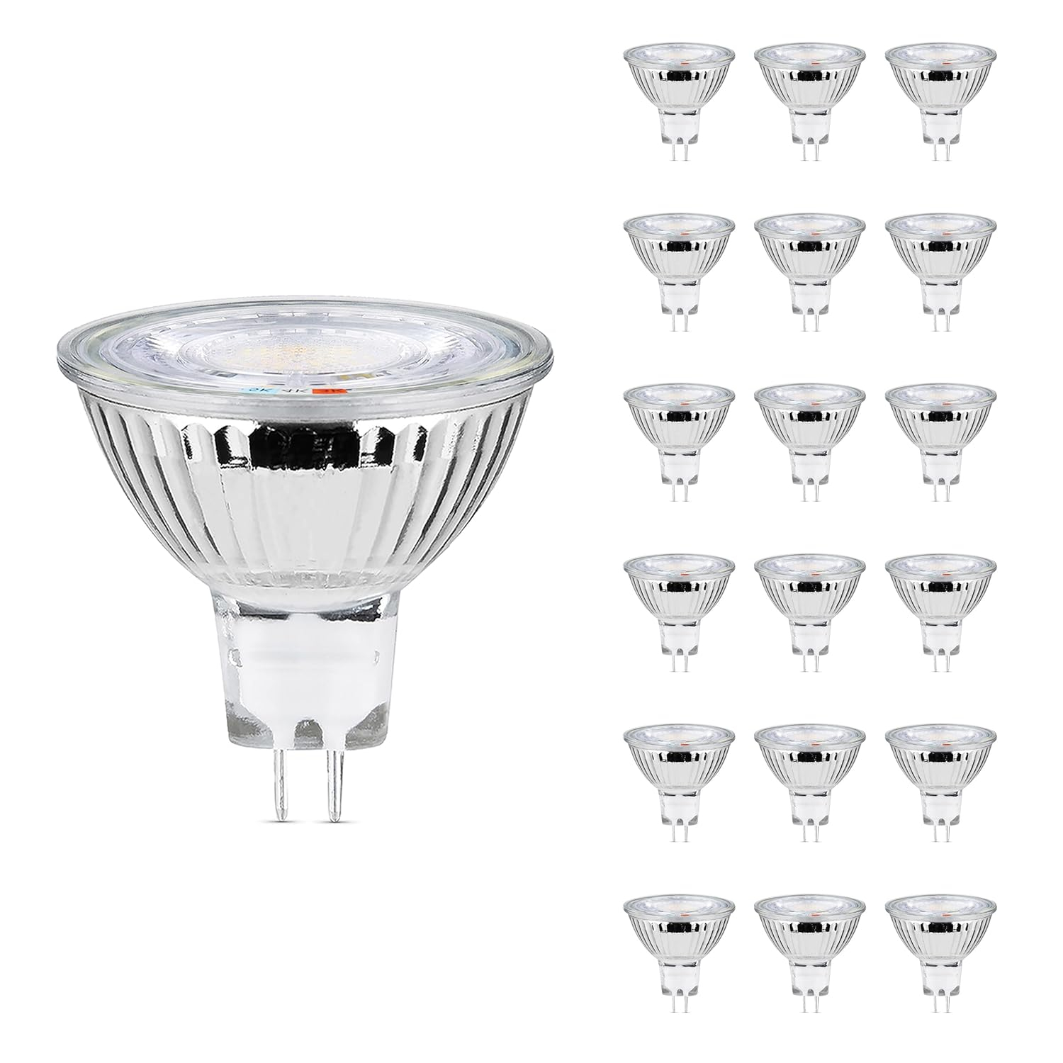 Feit Electric MR16 LED Reflector Light Bulb, 20W Equivalent, Dimmable, GU5.3 Base, 90+ CRI, 200 Lumen, Adjustable Color Temperature Track Lighting, 25,000-Hour Lifespan, BPBAB/3CCTCA/3/6, 18-Pack