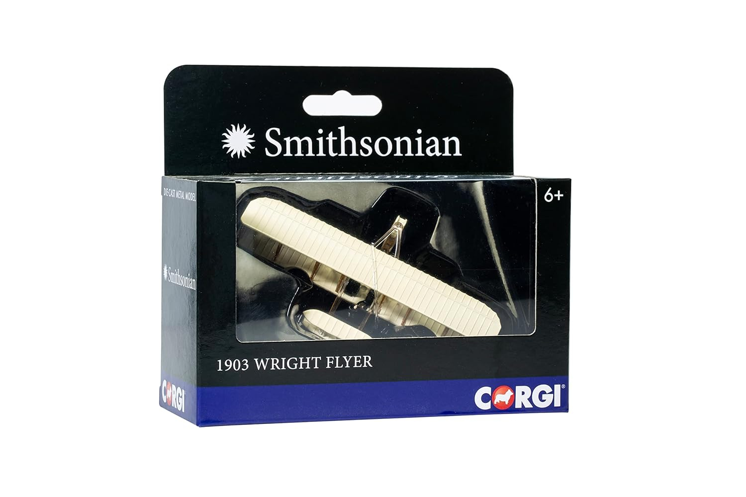 Cream Diecast Metal Wright Flyer Model Airplane