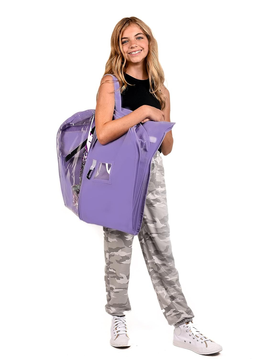 Kendall Country Dance Garment Bag Costume Organizer for Dancers, Beauty Pageants, Sports, Gymnasts, Figure Skaters, Travel and more - Lavender Purple 40 inch Long