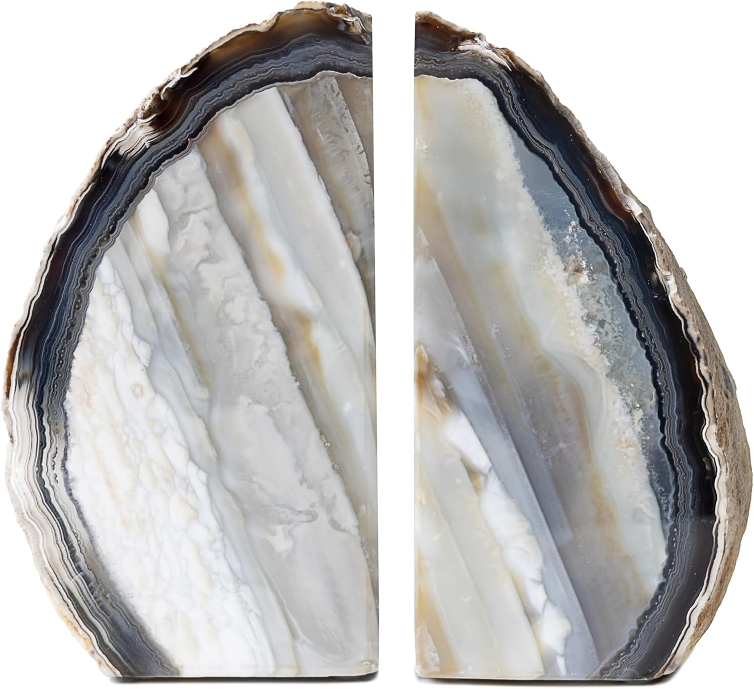 Agate Bookend, Geode Agate Bookend, Decorative Home Accessory, Crystal Bookend, Natural Stone Bookend, 3-5 lbs