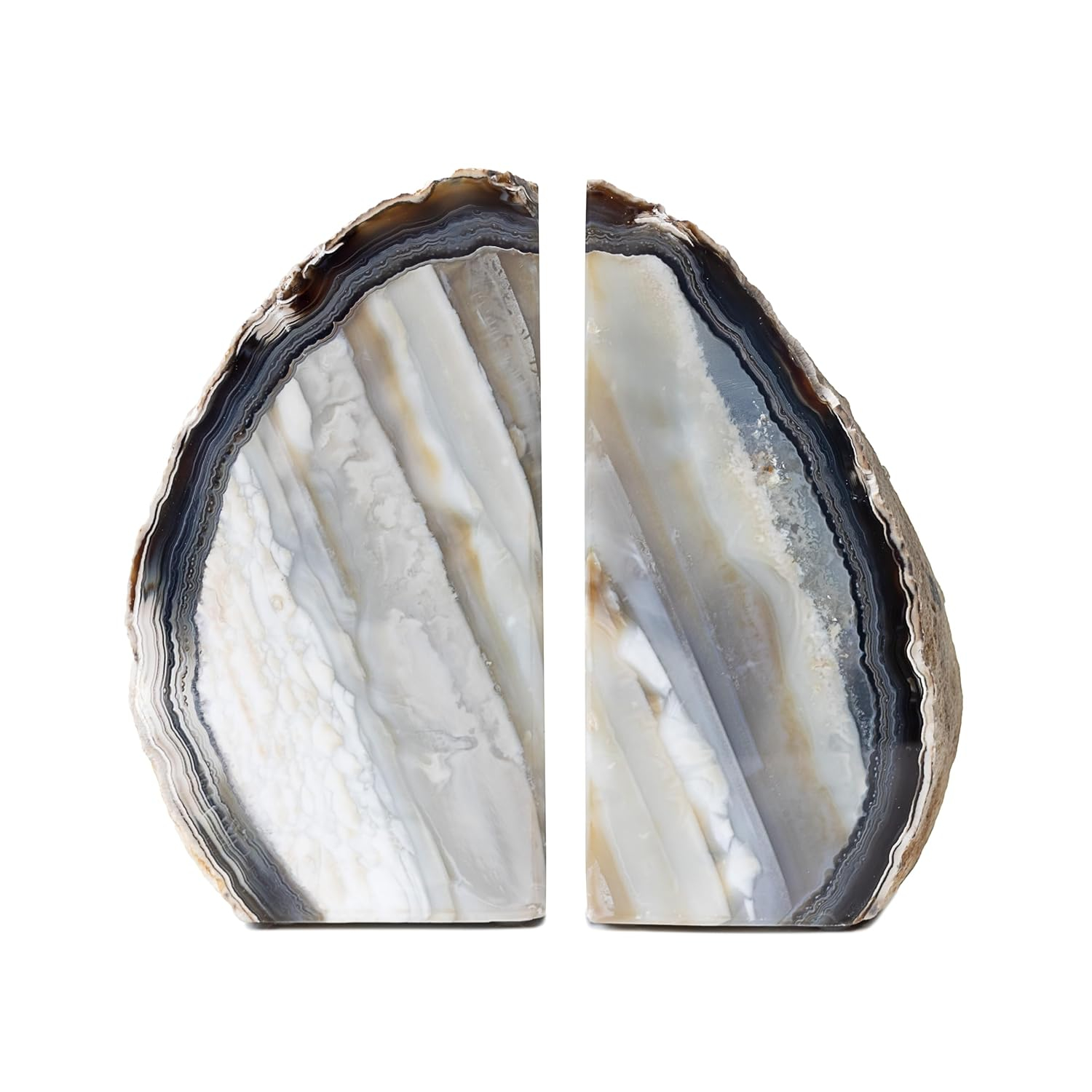 Agate Bookend, Geode Agate Bookend, Decorative Home Accessory, Crystal Bookend, Natural Stone Bookend, 3-5 lbs