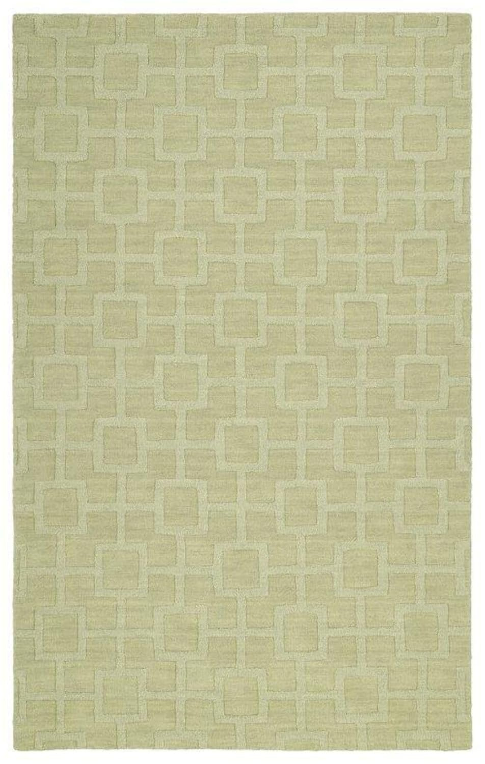 Celery Green Handmade Tufted Wool Rectangular Rug 2 ft x 3 ft