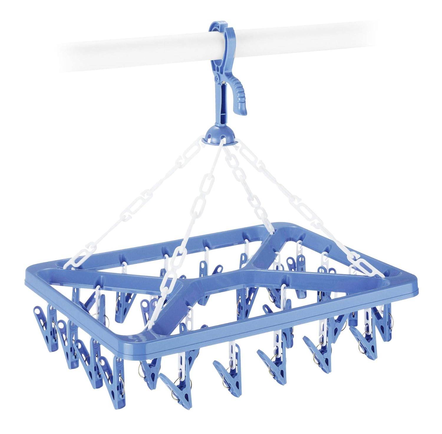 Whitmor Clip & Drip Laundry Hanger, 26 Clips