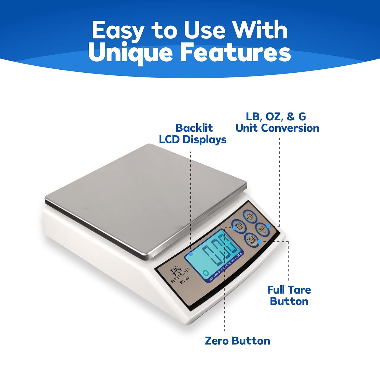 Penn Scale PS-20 20 lb. Portion Scale