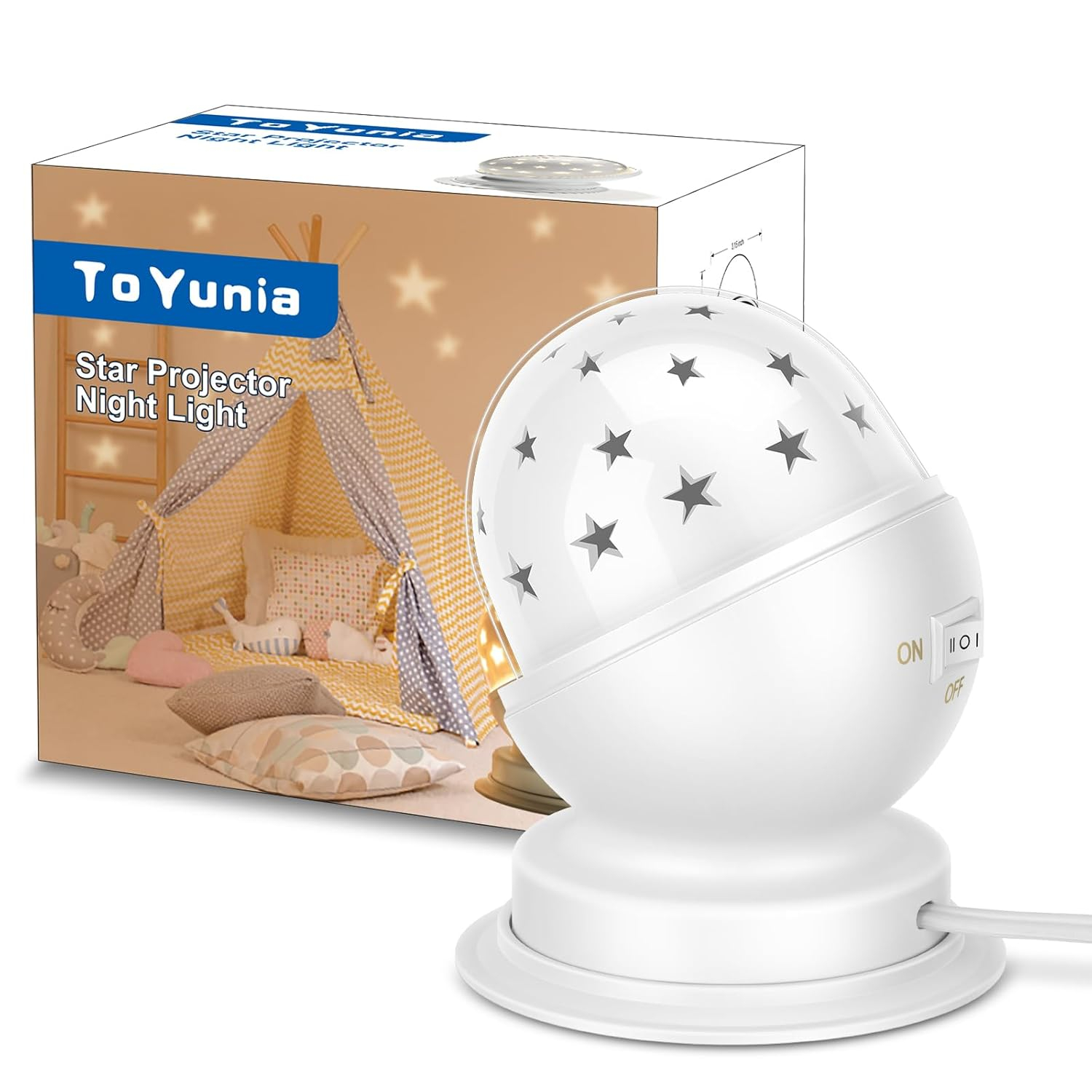 Star Night Light for Kids Girls Night Light Plug in Night Light for Kids with Timer,1 Pack,3000K,White